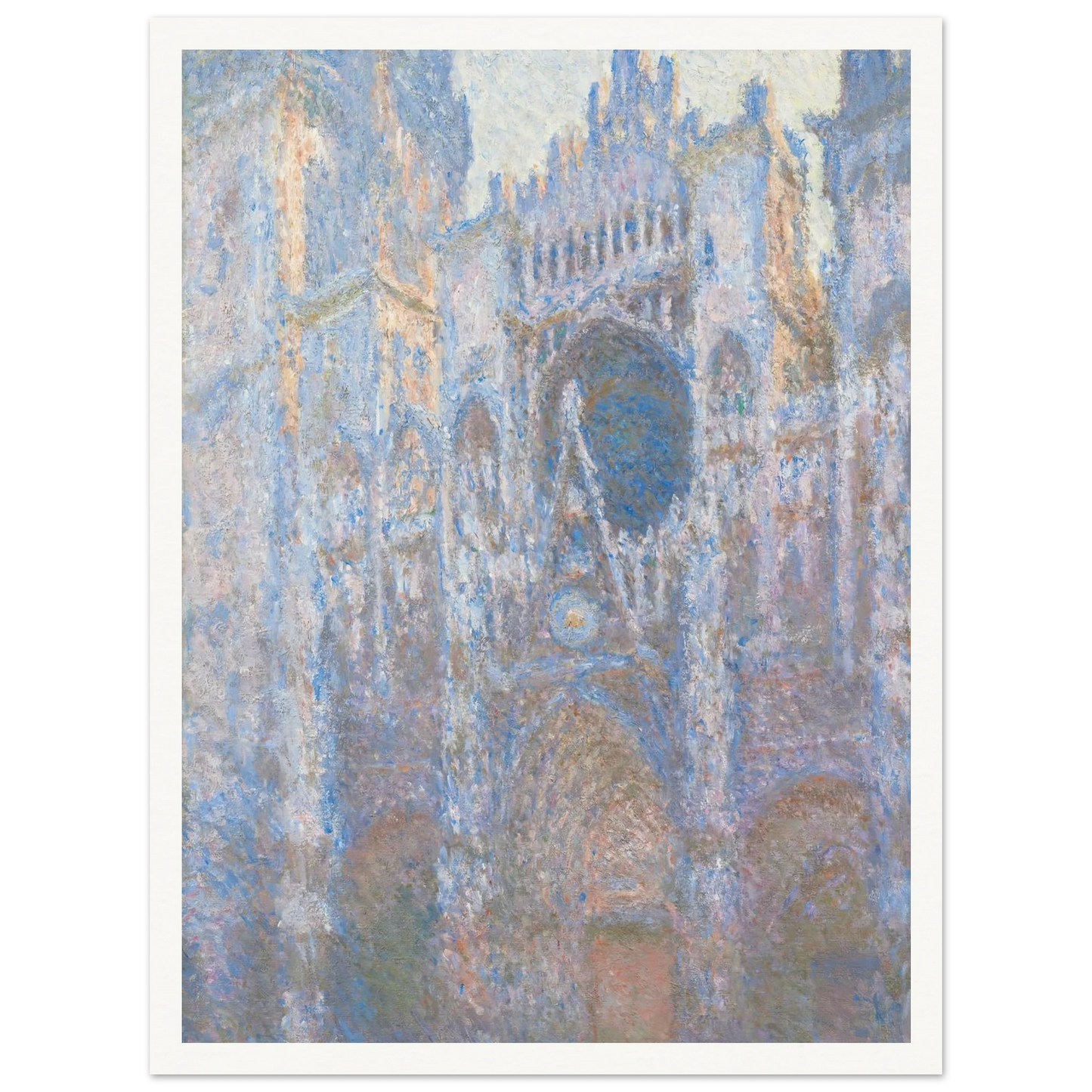 Rouen Cathedral, West Façade (1894) Art Print | Claude Monet - Framed Poster - 30x40 cm / 12x16″ - Black frame