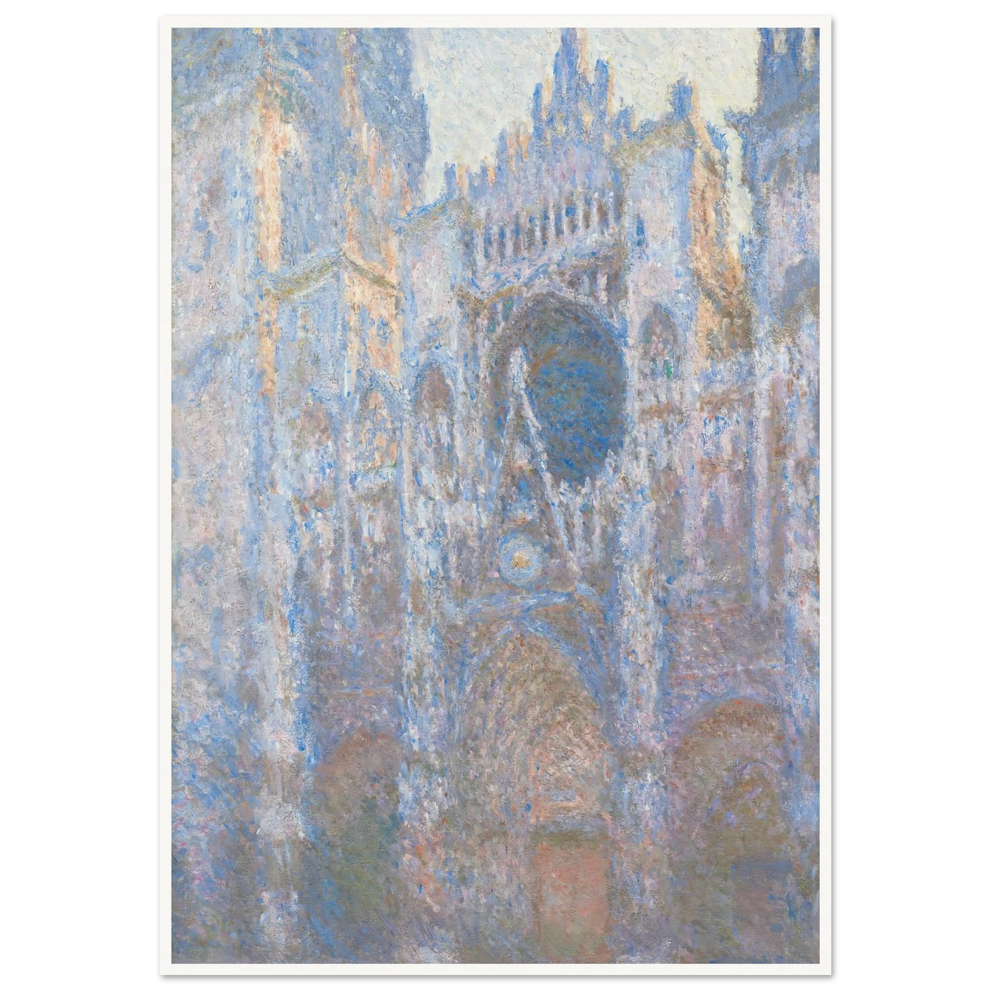 Rouen Cathedral, West Façade (1894) Art Print | Claude Monet - Framed Poster - 30x40 cm / 12x16″ - Black frame