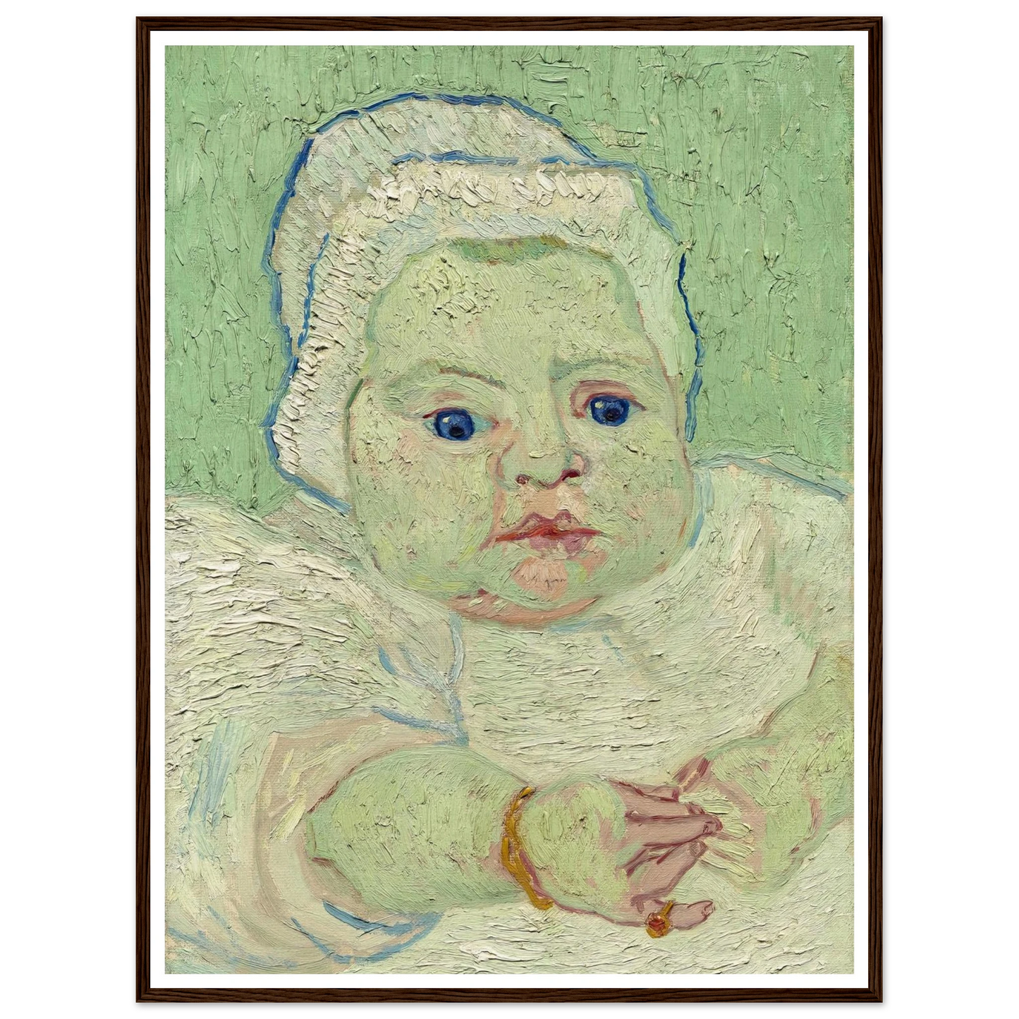 Roulin’s Baby (1888) Art Print | Vincent van Gogh - Framed Poster - 30x40 cm / 12x16″ - Black frame