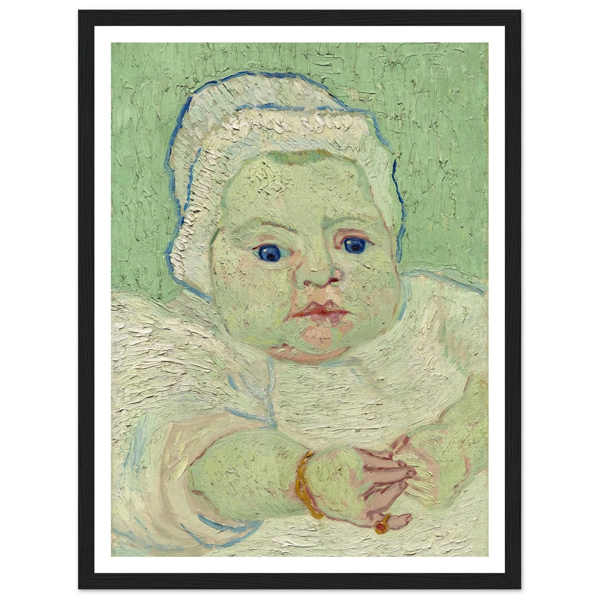 Roulin’s Baby (1888) Art Print | Vincent van Gogh - Framed Poster - 30x40 cm / 12x16″ - Black frame