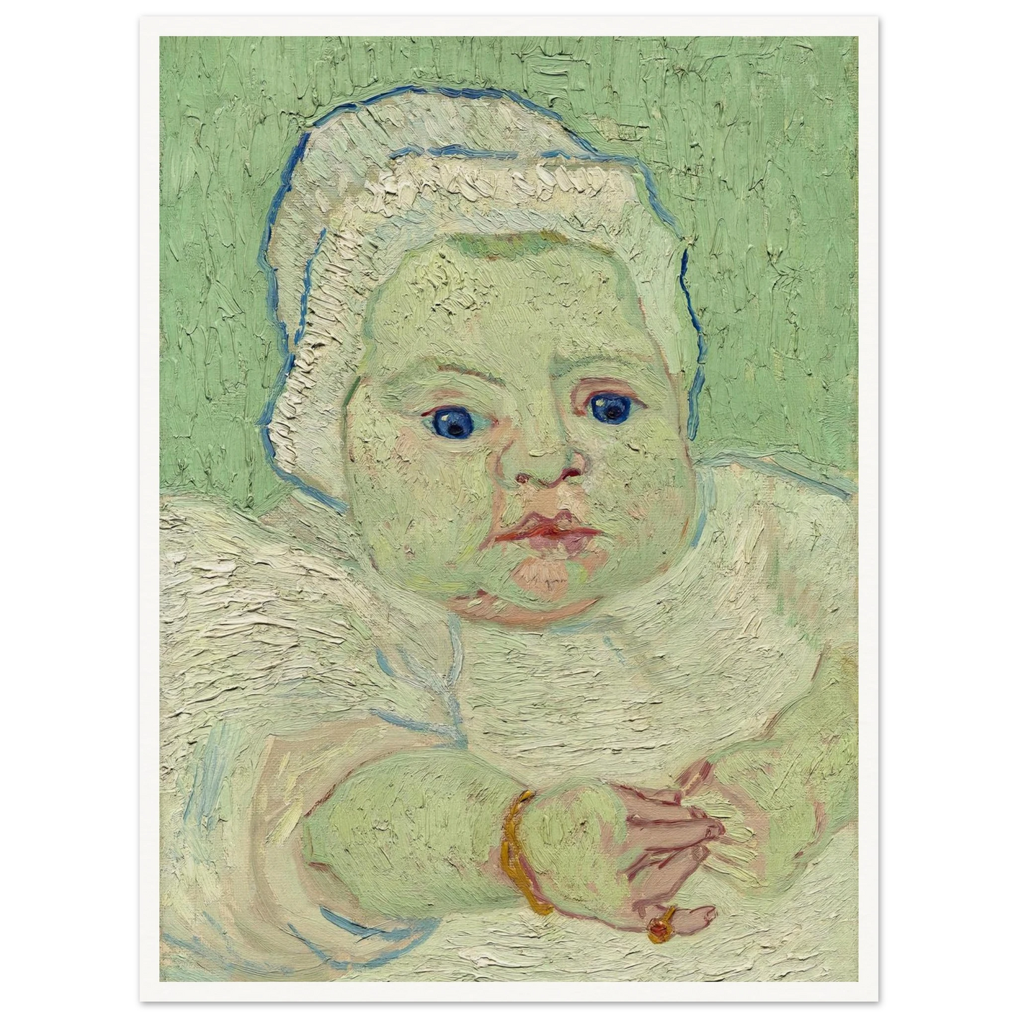 Roulin’s Baby (1888) Art Print | Vincent van Gogh - Framed Poster - 30x40 cm / 12x16″ - Black frame
