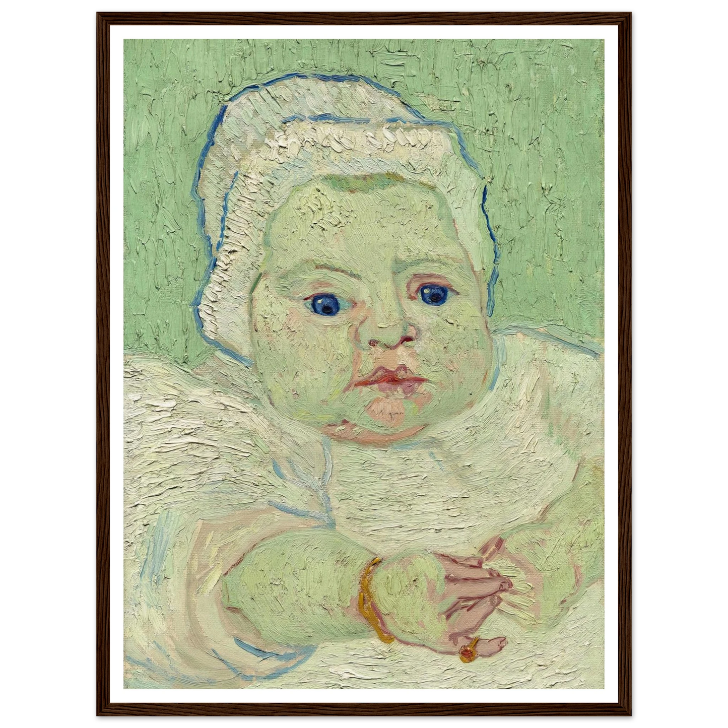 Roulin’s Baby (1888) Art Print | Vincent van Gogh - Framed Poster - 30x40 cm / 12x16″ - Black frame