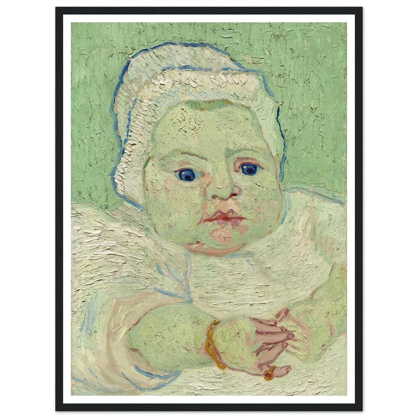 Roulin’s Baby (1888) Art Print | Vincent van Gogh - Framed Poster - 30x40 cm / 12x16″ - Black frame