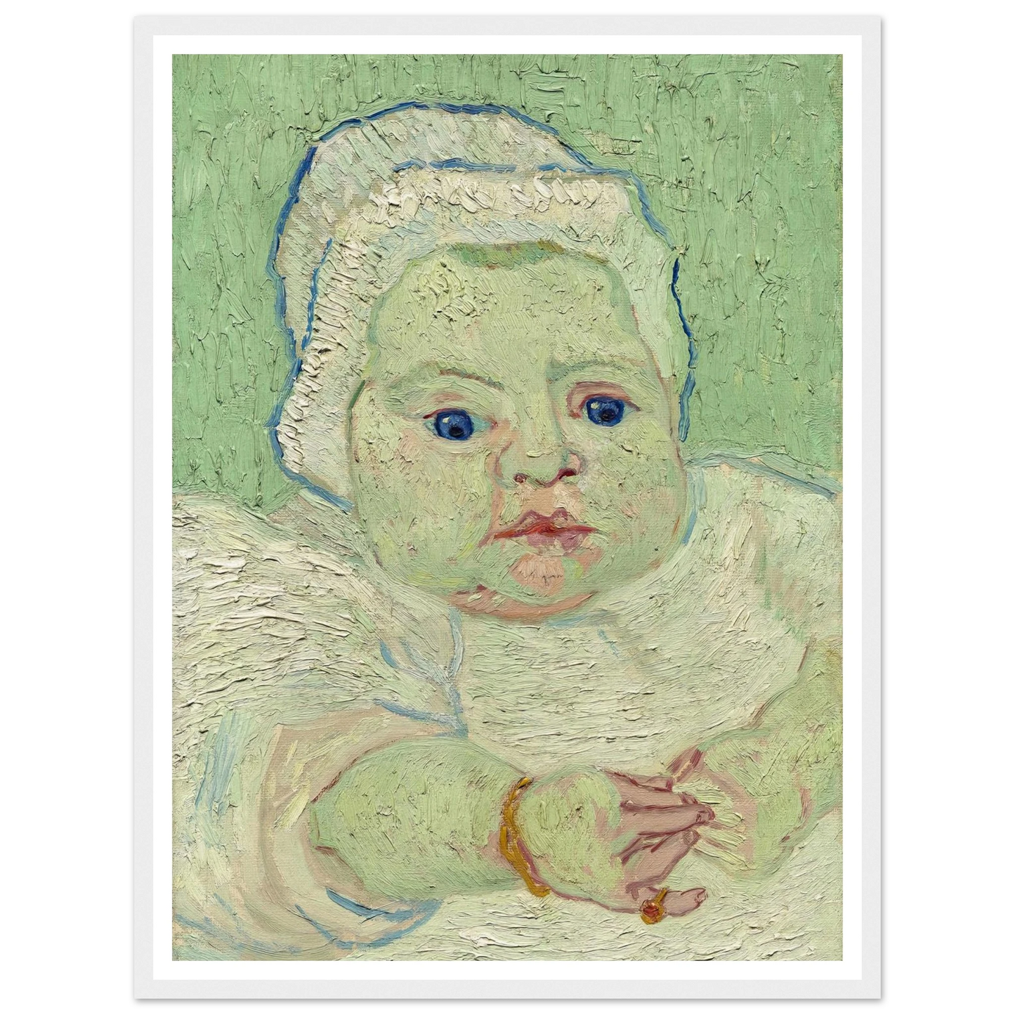 Roulin’s Baby (1888) Art Print | Vincent van Gogh - Framed Poster - 30x40 cm / 12x16″ - Black frame