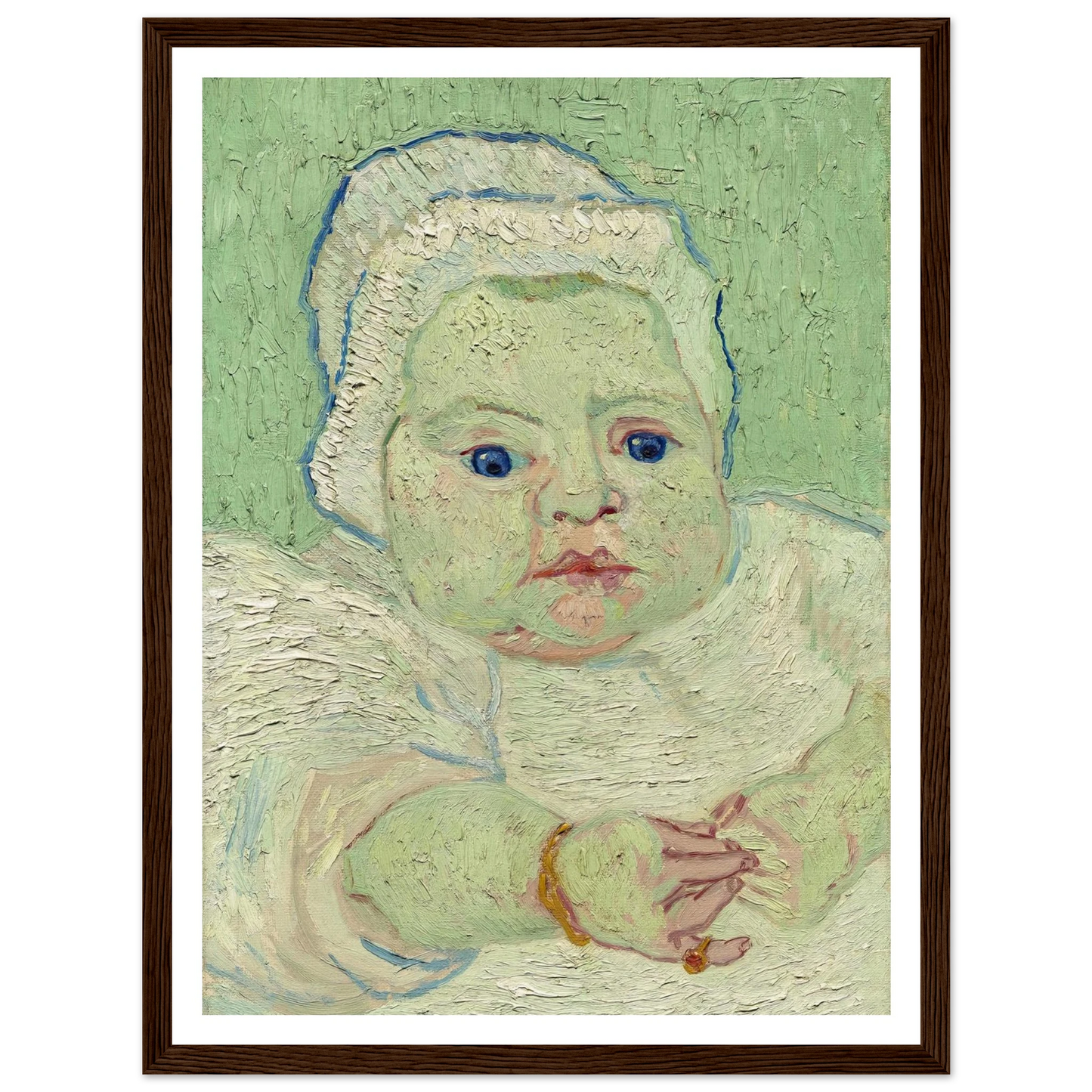 Roulin’s Baby (1888) Art Print | Vincent van Gogh - Framed Poster - 30x40 cm / 12x16″ - Black frame