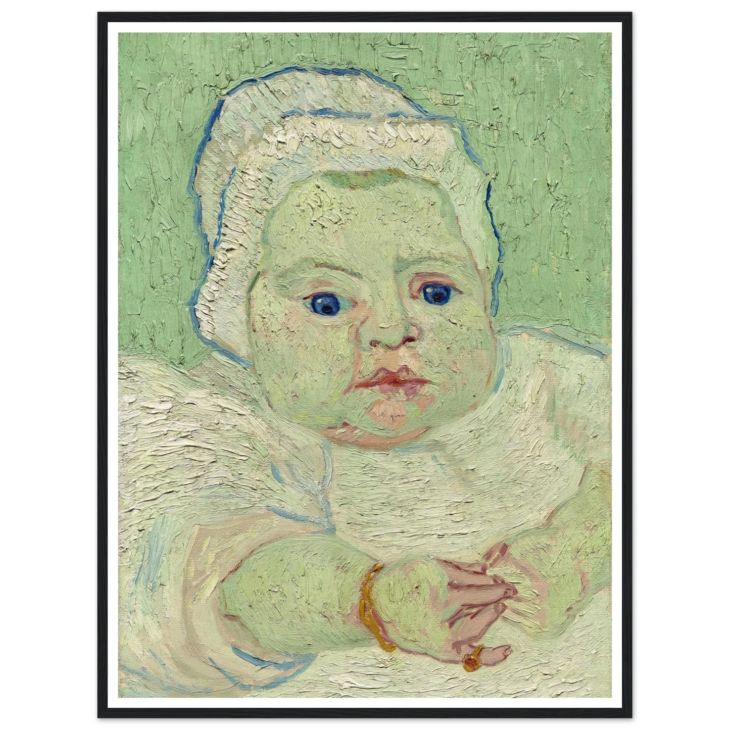 Roulin’s Baby (1888) Art Print | Vincent van Gogh - Framed Poster - 30x40 cm / 12x16″ - Black frame