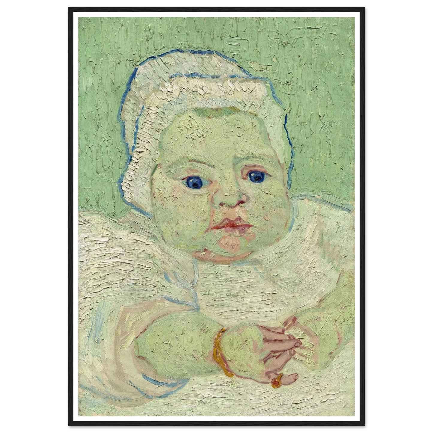Roulin’s Baby (1888) Art Print | Vincent van Gogh - Framed Poster - 30x40 cm / 12x16″ - Black frame