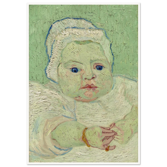 Roulin’s Baby (1888) Art Print | Vincent van Gogh - Framed Poster - 30x40 cm / 12x16″ - Black frame