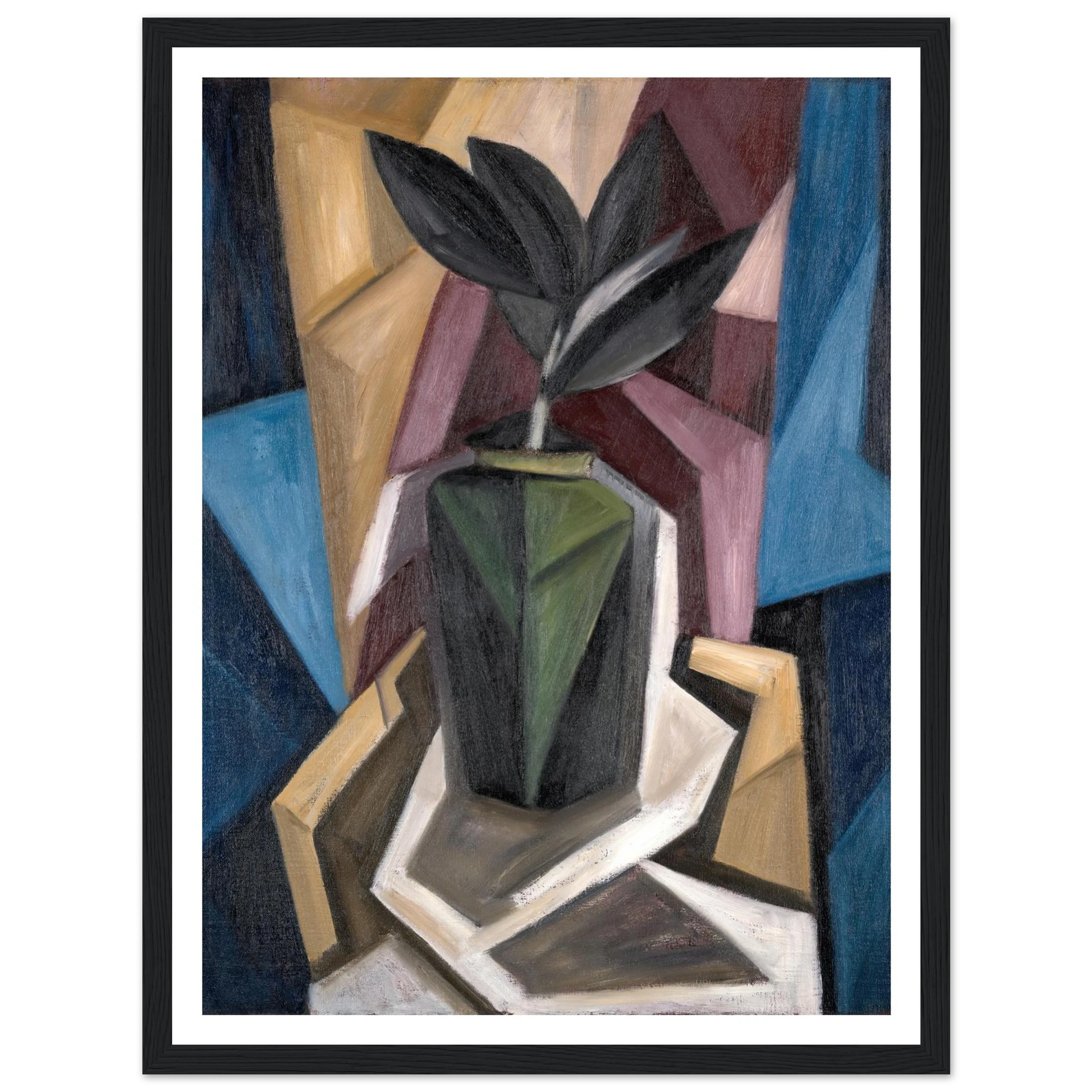 Rubber Plant (1920) Art Print | Marsden Hartley - Framed Poster - 30x40 cm / 12x16″ - Black frame