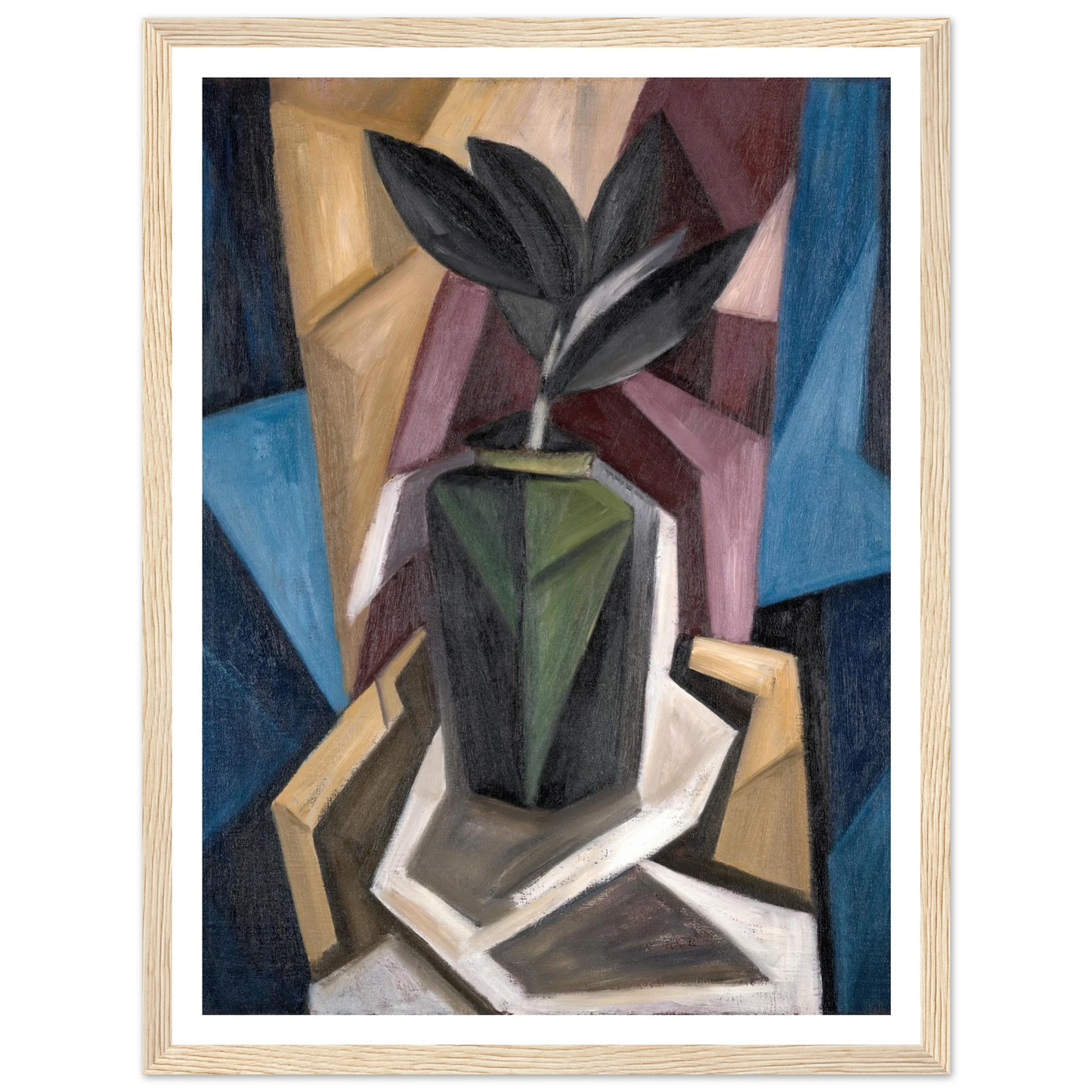 Rubber Plant (1920) Art Print | Marsden Hartley - Framed Poster - 30x40 cm / 12x16″ - Black frame