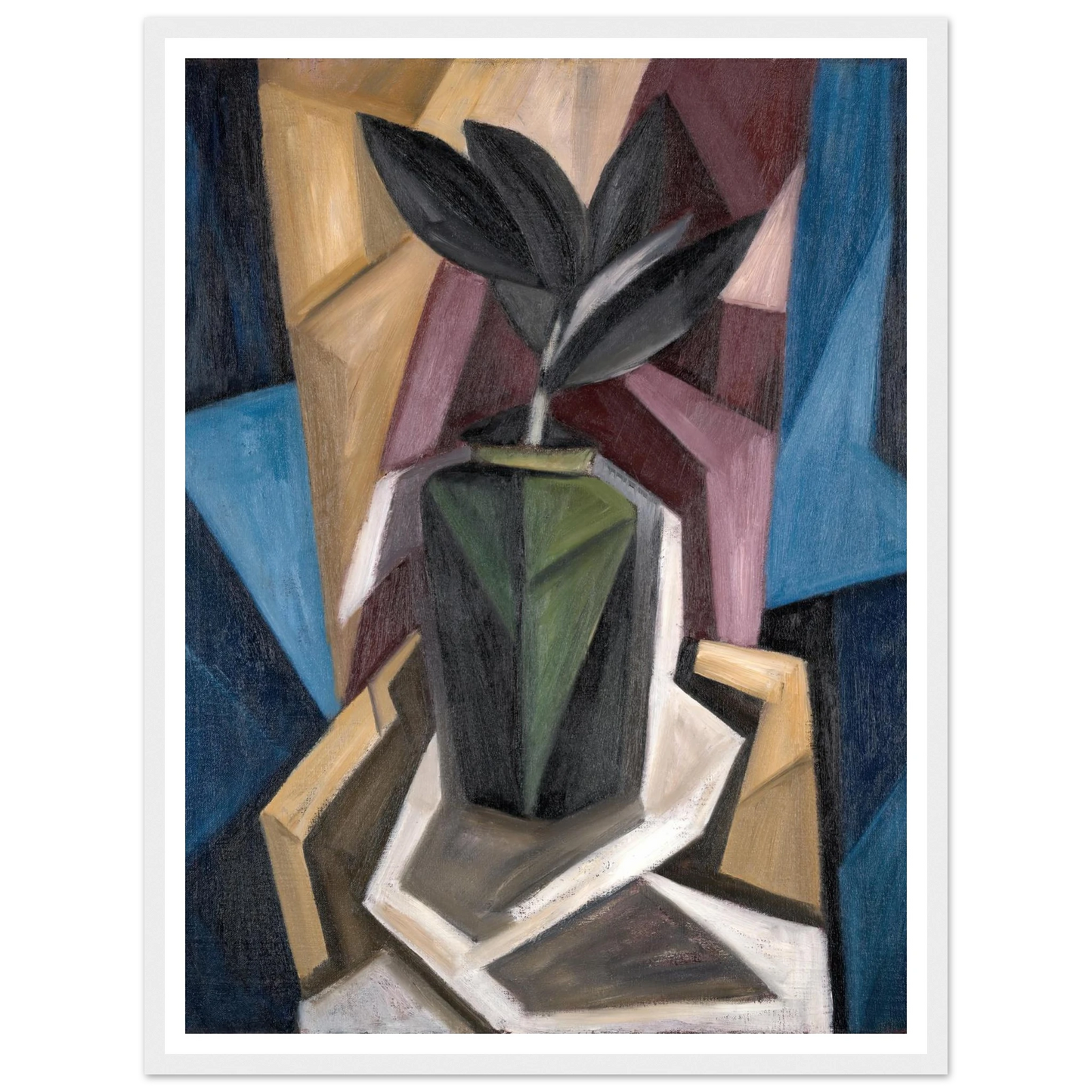 Rubber Plant (1920) Art Print | Marsden Hartley - Framed Poster - 30x40 cm / 12x16″ - Black frame