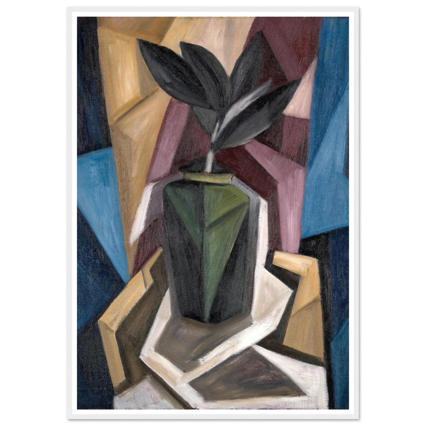 Rubber Plant (1920) Art Print | Marsden Hartley - Framed Poster - 30x40 cm / 12x16″ - Black frame