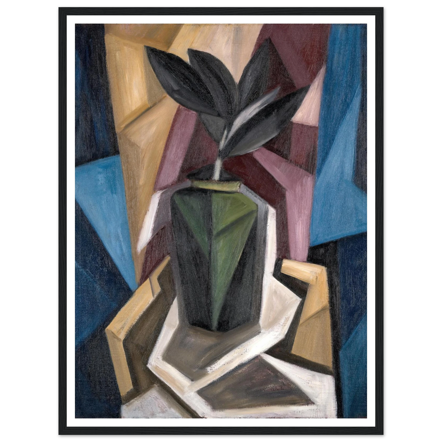 Rubber Plant (1920) Art Print | Marsden Hartley - Framed Poster - 30x40 cm / 12x16″ - Black frame
