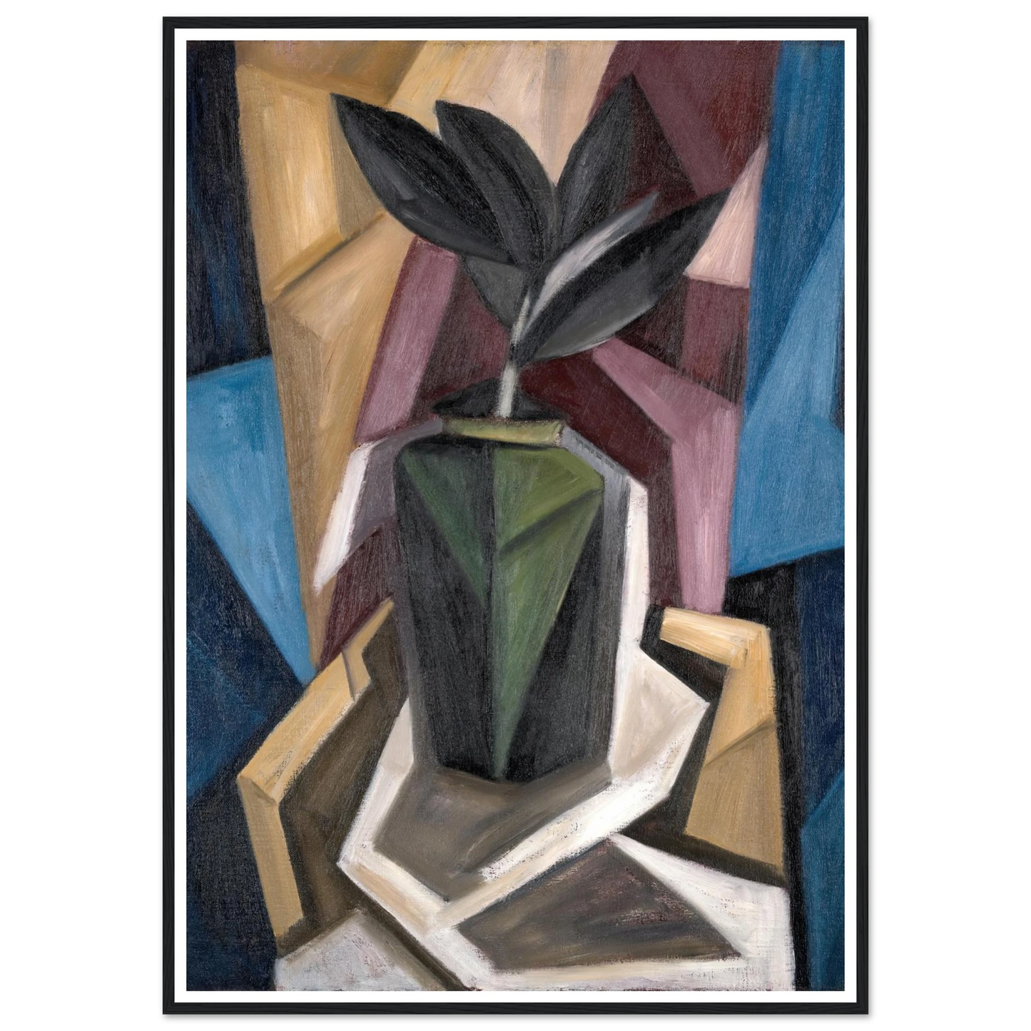 Rubber Plant (1920) Art Print | Marsden Hartley - Framed Poster - 30x40 cm / 12x16″ - Black frame