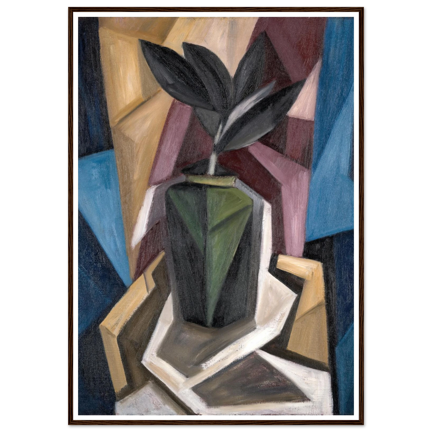 Rubber Plant (1920) Art Print | Marsden Hartley - Framed Poster - 30x40 cm / 12x16″ - Black frame