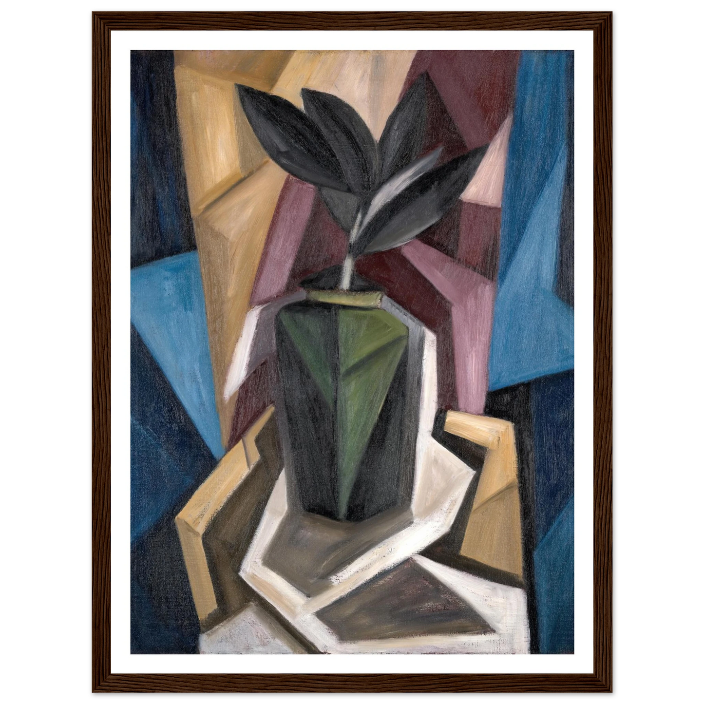 Rubber Plant (1920) Art Print | Marsden Hartley - Framed Poster - 30x40 cm / 12x16″ - Black frame