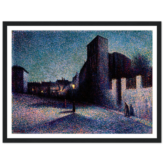 Rue Ravignan, Paris (1893) Art Print | Maximilien Luce - Framed Poster - 30x40 cm / 12x16″ - Black frame