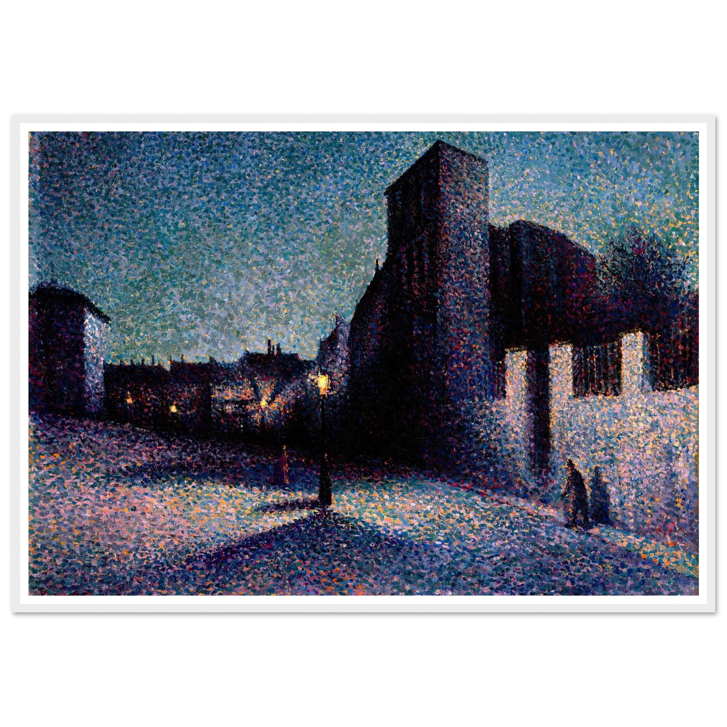 Rue Ravignan, Paris (1893) Art Print | Maximilien Luce - Framed Poster - 30x40 cm / 12x16″ - Black frame