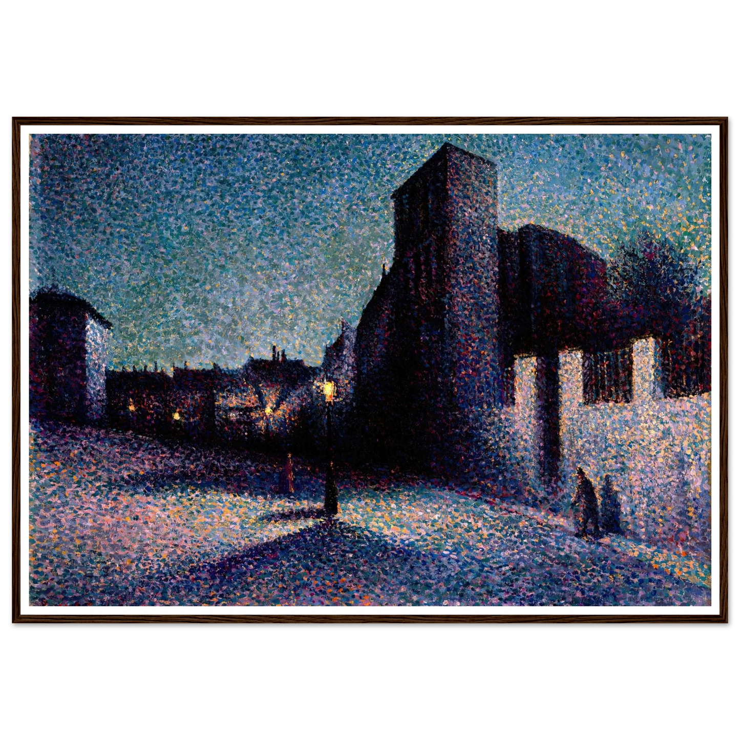 Rue Ravignan, Paris (1893) Art Print | Maximilien Luce - Framed Poster - 30x40 cm / 12x16″ - Black frame