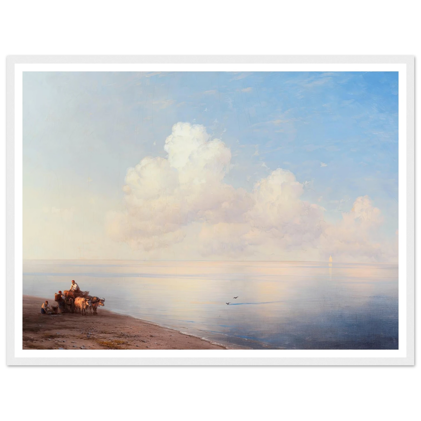 Ruhige See (1887) Art Print | Ivan Konstantinovich Aivazovsky - Framed Poster - 30x40 cm / 12x16″ - Black frame