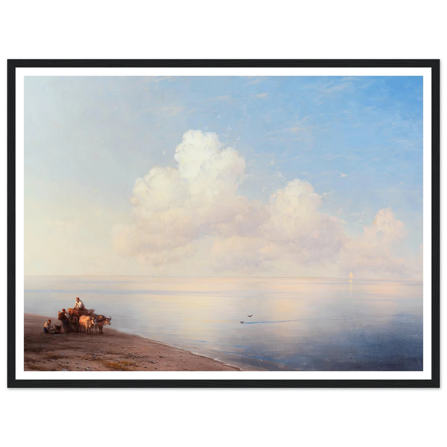 Ruhige See (1887) Art Print | Ivan Konstantinovich Aivazovsky - Framed Poster - 30x40 cm / 12x16″ - Black frame