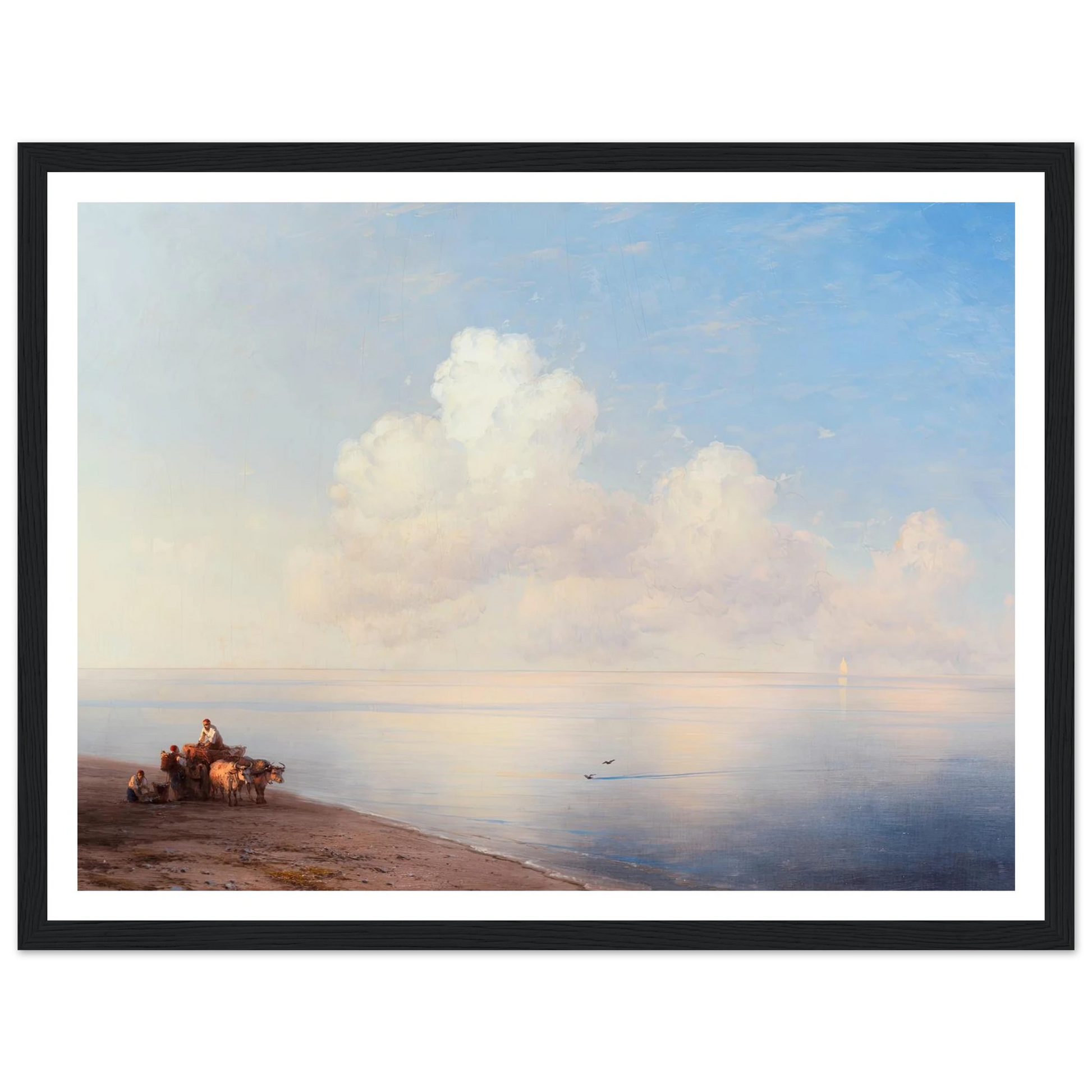 Ruhige See (1887) Art Print | Ivan Konstantinovich Aivazovsky - Framed Poster - 30x40 cm / 12x16″ - Black frame