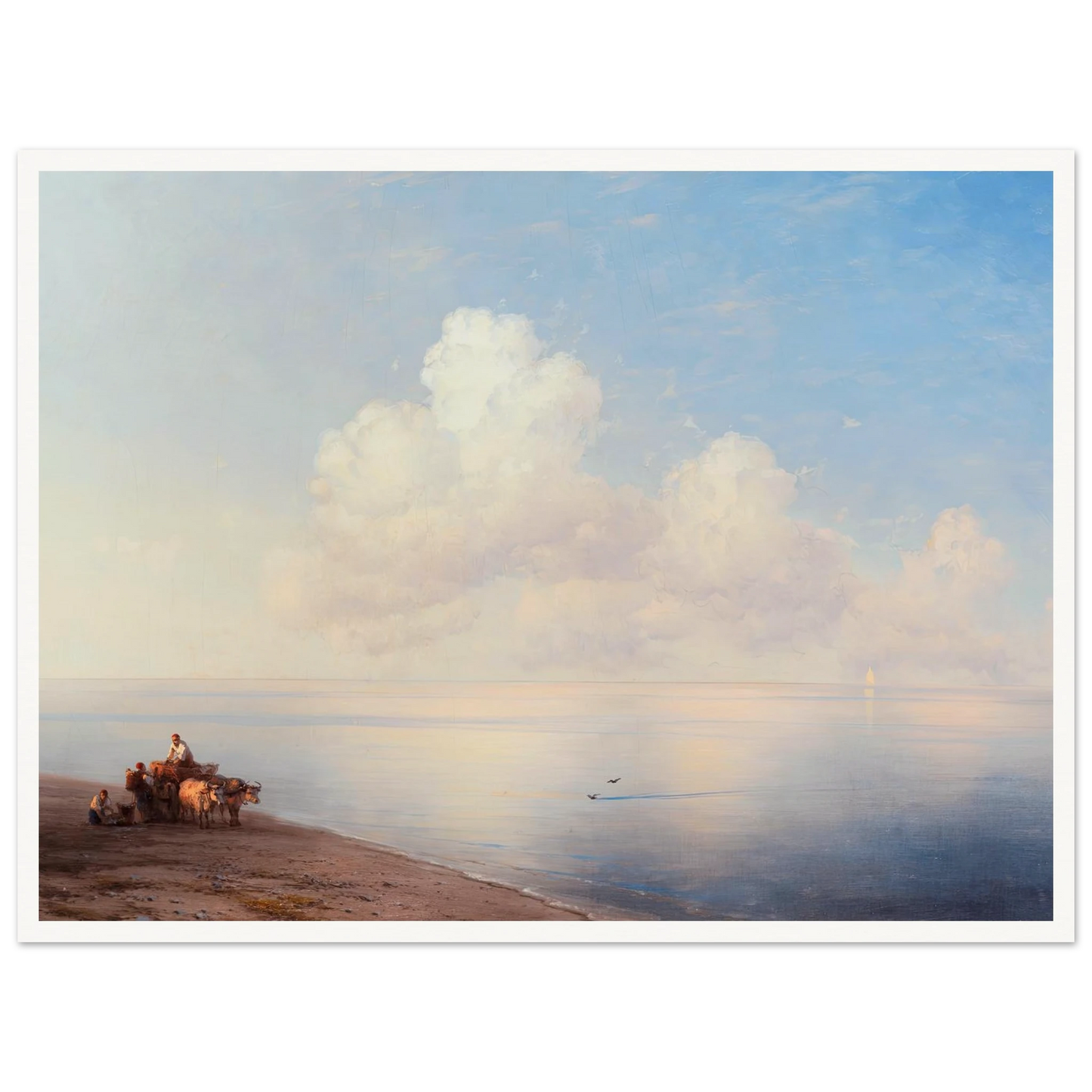 Ruhige See (1887) Art Print | Ivan Konstantinovich Aivazovsky - Framed Poster - 30x40 cm / 12x16″ - Black frame