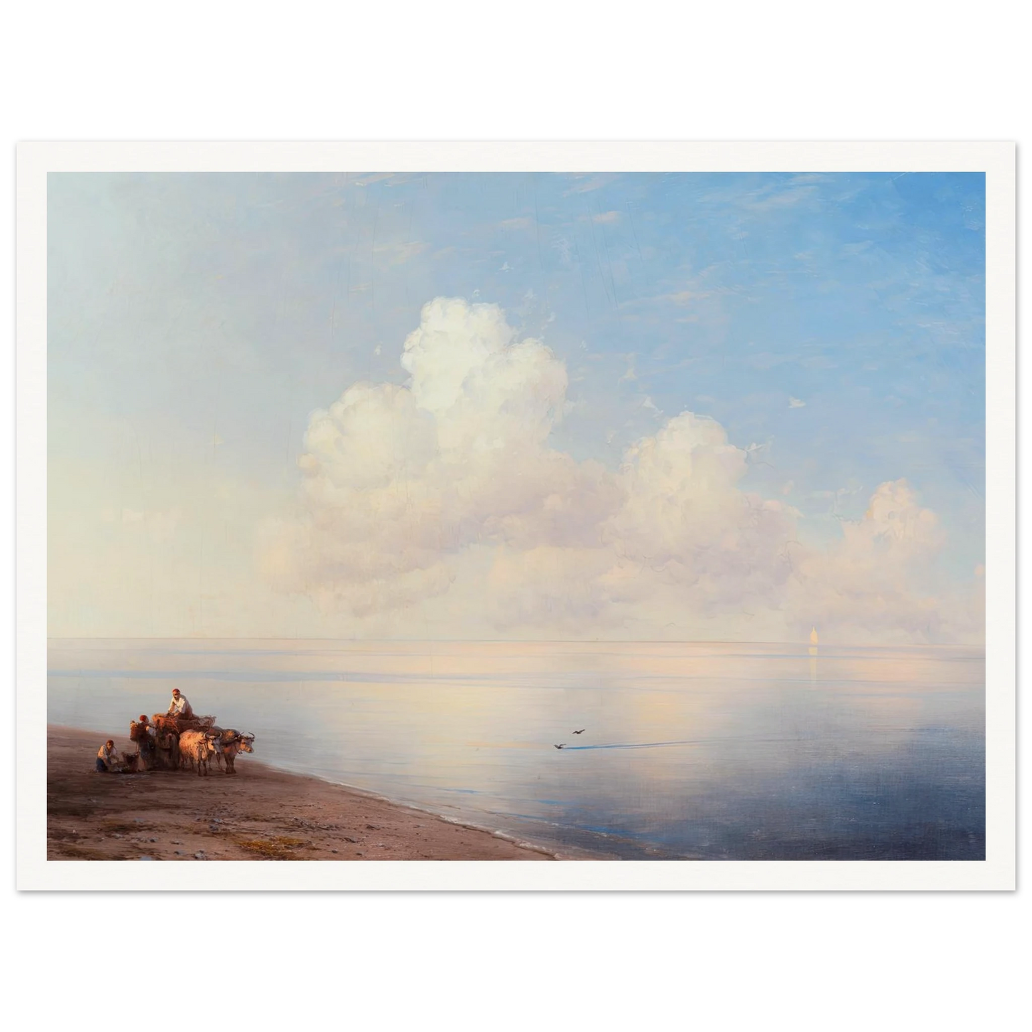 Ruhige See (1887) Art Print | Ivan Konstantinovich Aivazovsky - Framed Poster - 30x40 cm / 12x16″ - Black frame
