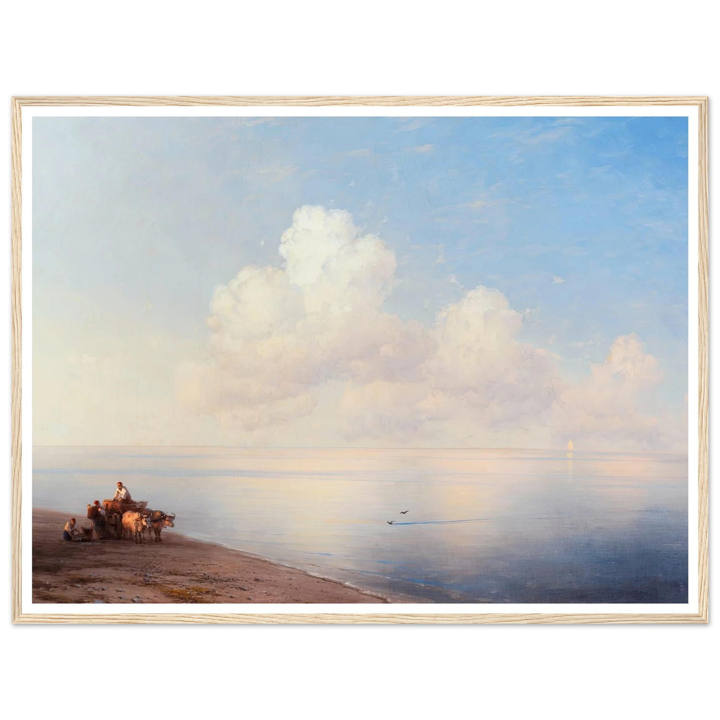 Ruhige See (1887) Art Print | Ivan Konstantinovich Aivazovsky - Framed Poster - 30x40 cm / 12x16″ - Black frame