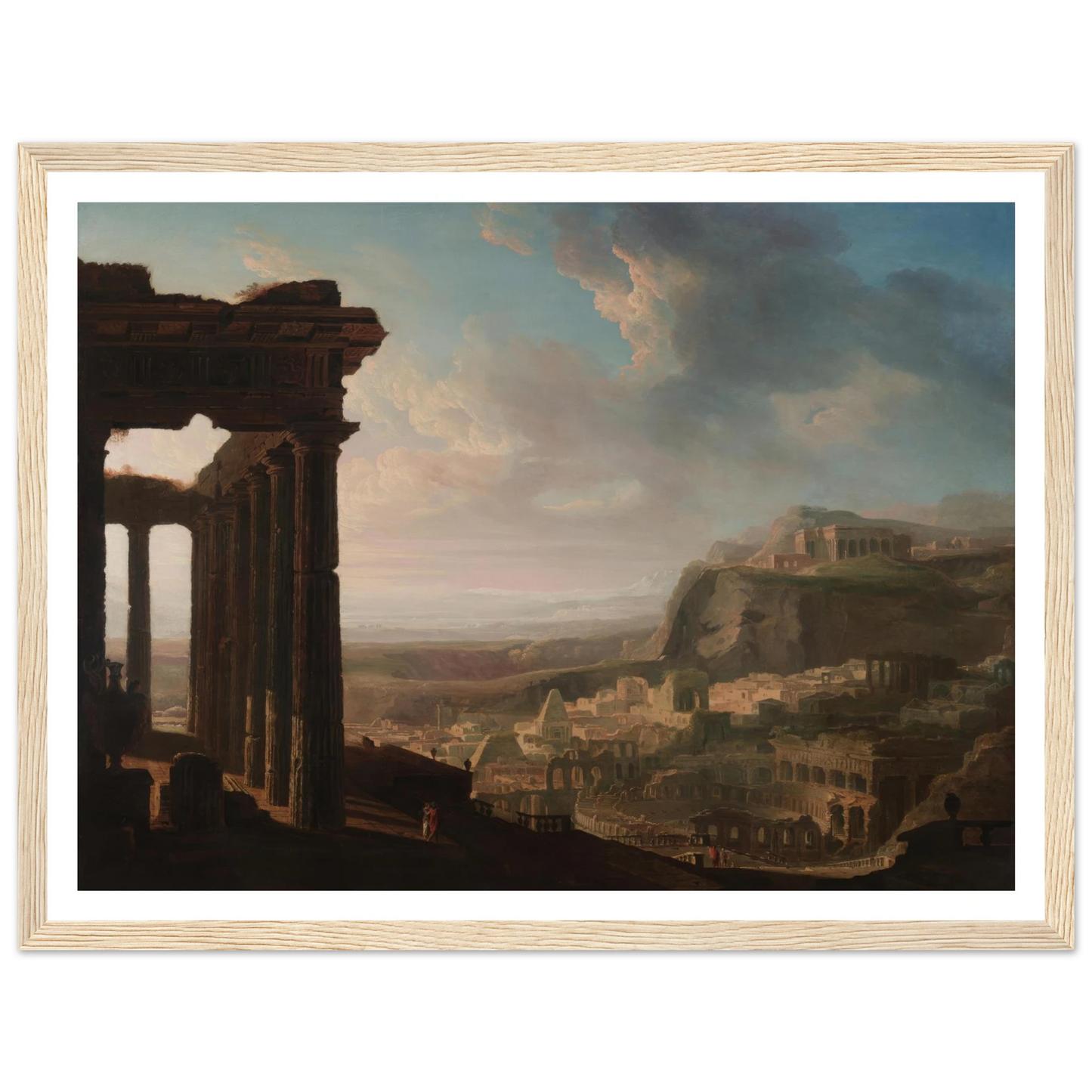 Ruins of an Ancient City (c. 1810 - 1820) Art Print | John Martin - Framed Poster - 30x40 cm / 12x16″ - Black frame