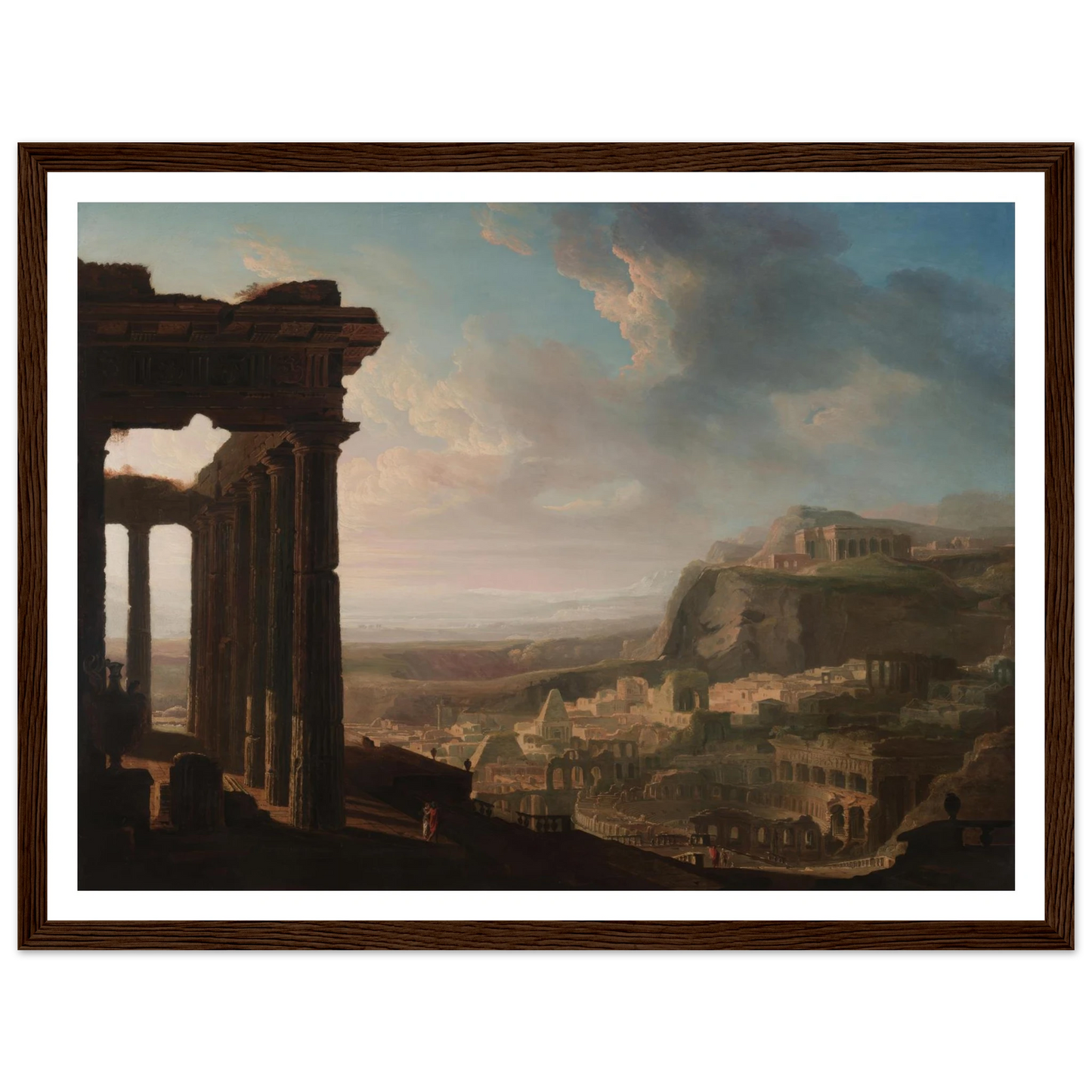 Ruins of an Ancient City (c. 1810 - 1820) Art Print | John Martin - Framed Poster - 30x40 cm / 12x16″ - Black frame