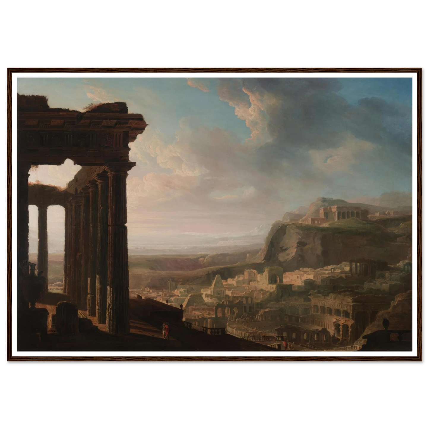 Ruins of an Ancient City (c. 1810 - 1820) Art Print | John Martin - Framed Poster - 30x40 cm / 12x16″ - Black frame