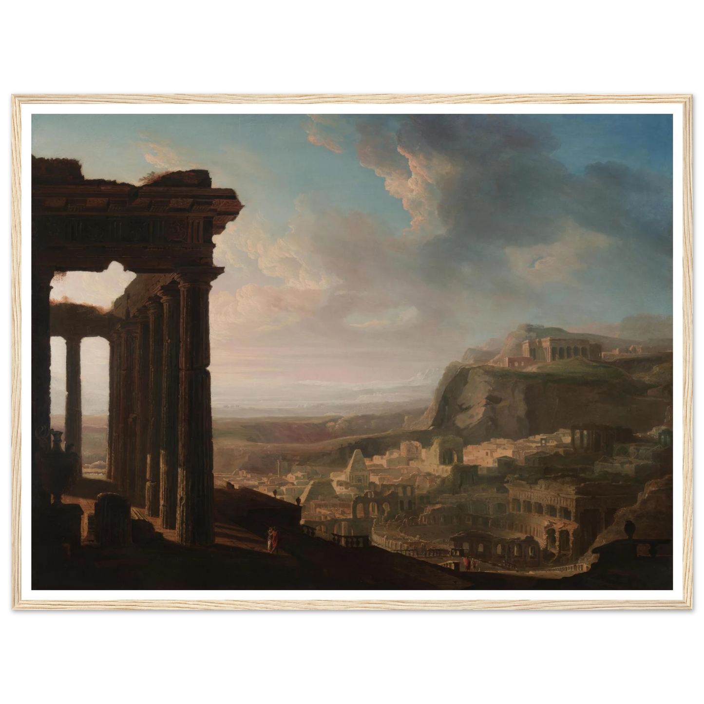 Ruins of an Ancient City (c. 1810 - 1820) Art Print | John Martin - Framed Poster - 30x40 cm / 12x16″ - Black frame