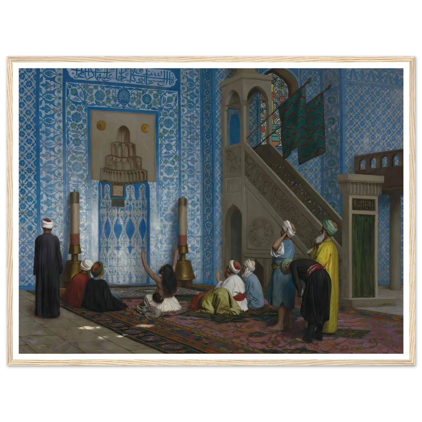 Rüstem Pasha Mosque, Istanbul Art Print | Jean Leon Gerome - Framed Poster - 30x40 cm / 12x16″ - Black frame