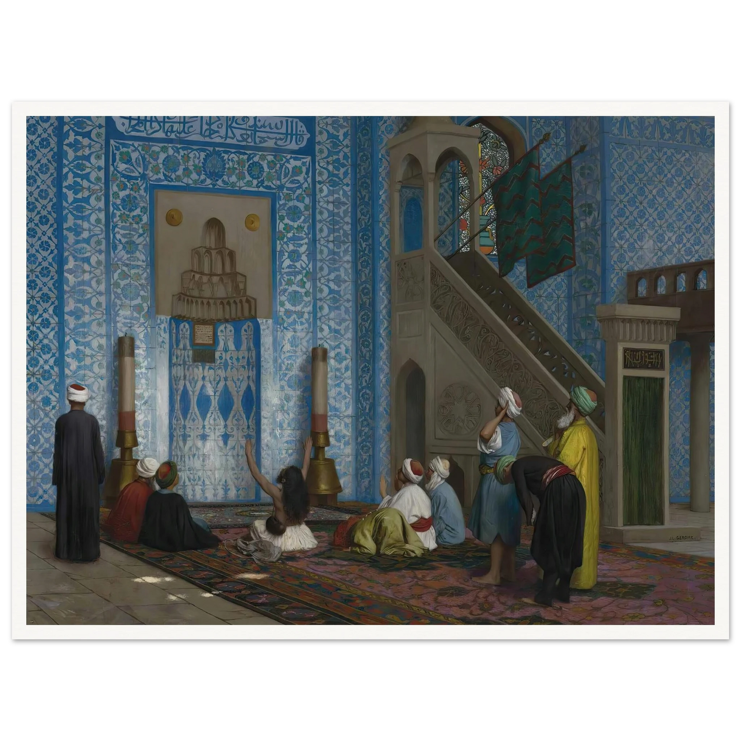 Rüstem Pasha Mosque, Istanbul Art Print | Jean Leon Gerome - Framed Poster - 30x40 cm / 12x16″ - Black frame