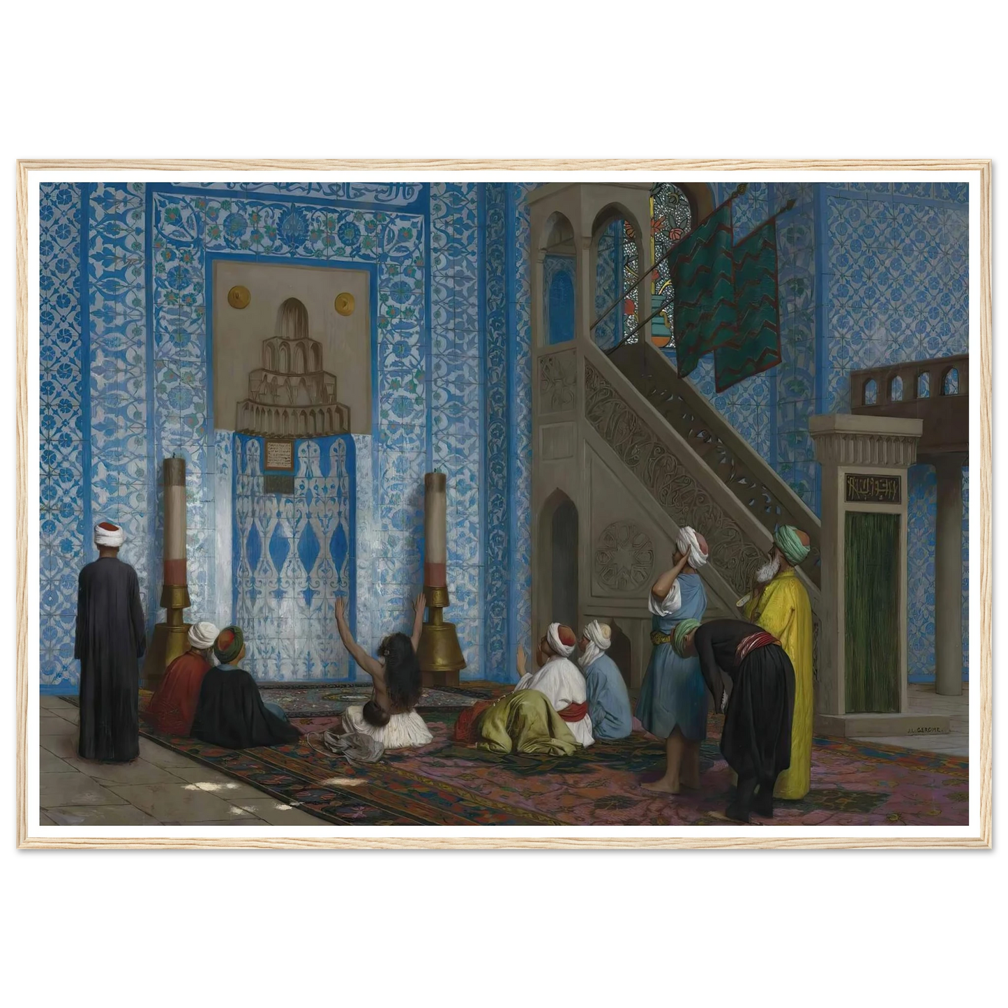 Rüstem Pasha Mosque, Istanbul Art Print | Jean Leon Gerome - Framed Poster - 30x40 cm / 12x16″ - Black frame
