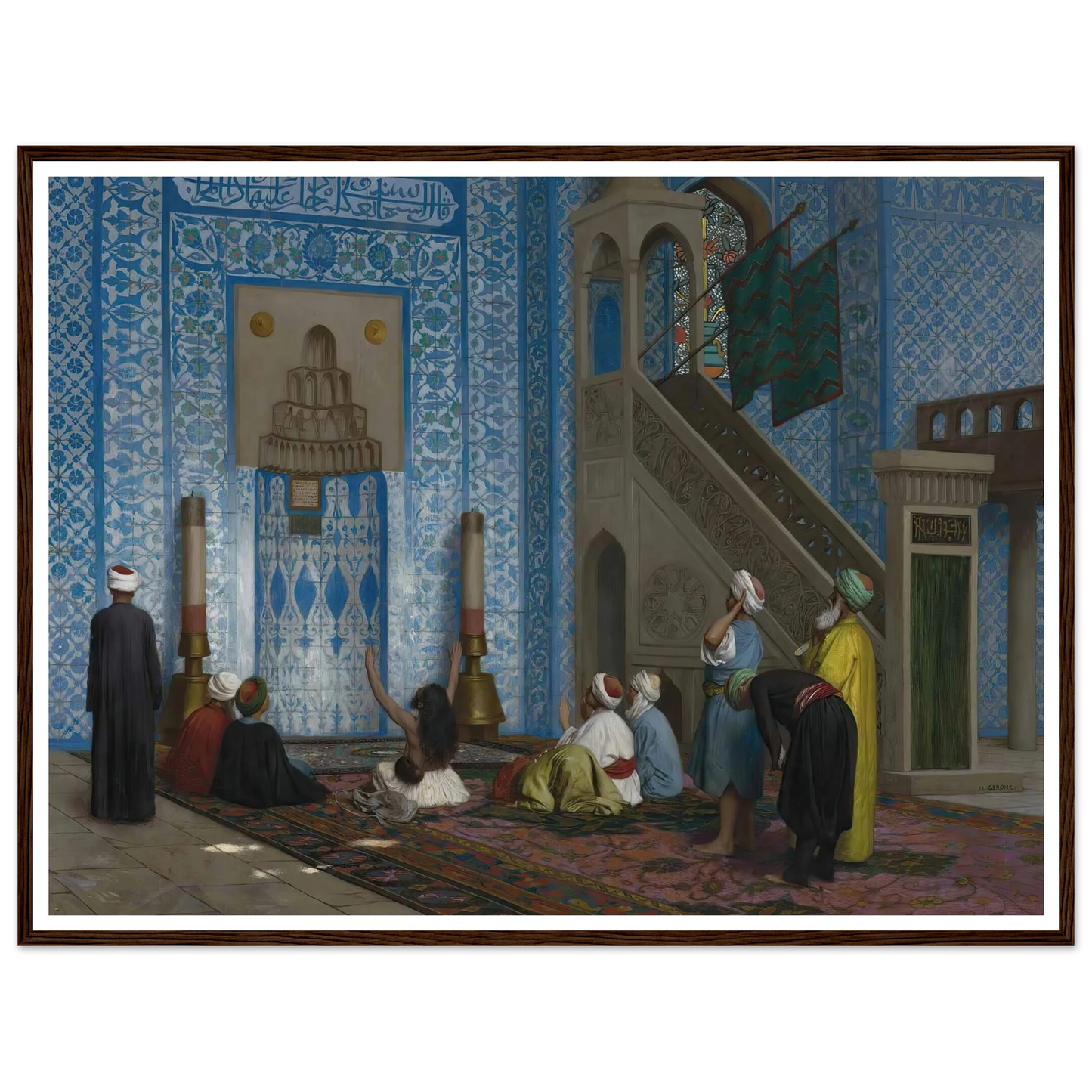 Rüstem Pasha Mosque, Istanbul Art Print | Jean Leon Gerome - Framed Poster - 30x40 cm / 12x16″ - Black frame