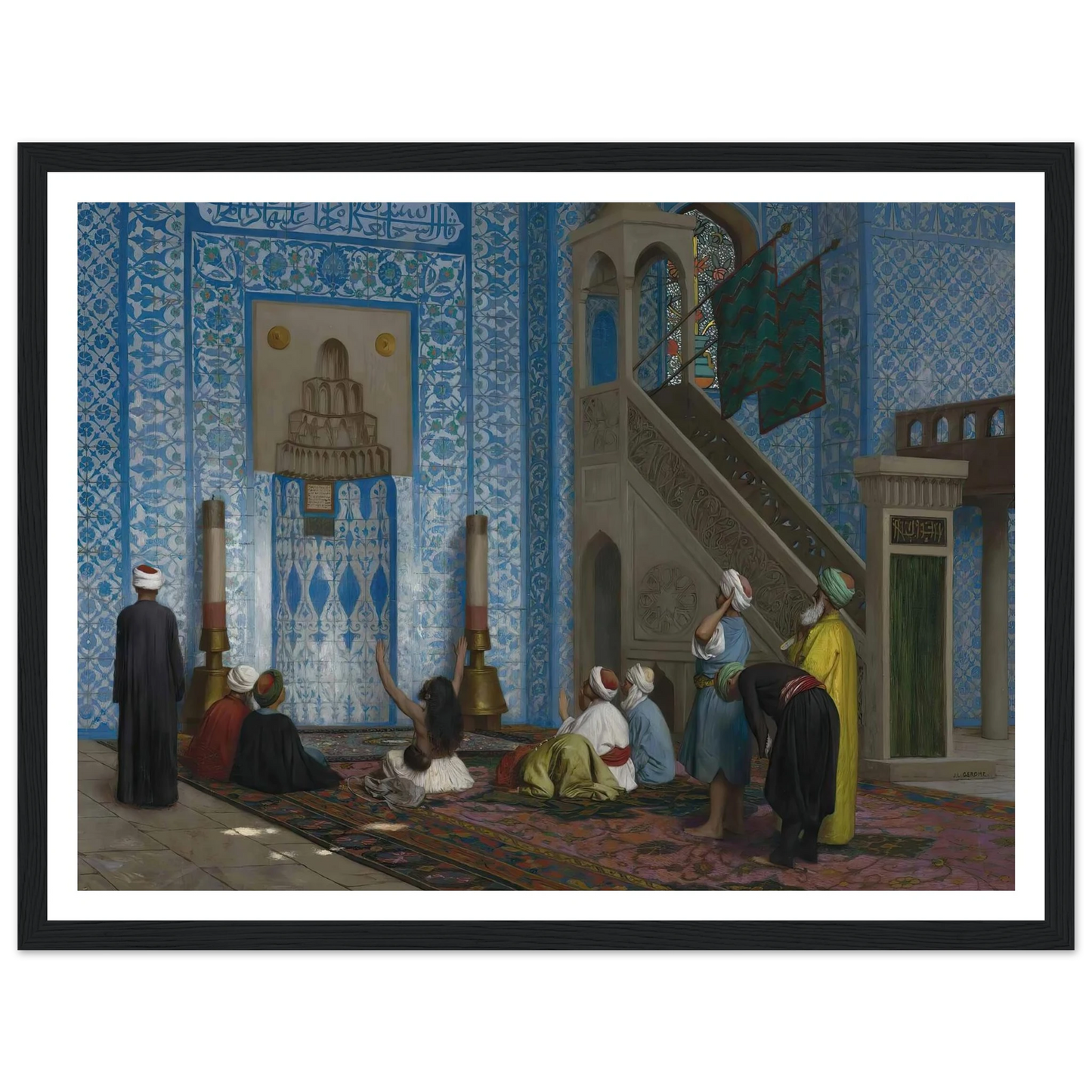 Rüstem Pasha Mosque, Istanbul Art Print | Jean Leon Gerome - Framed Poster - 30x40 cm / 12x16″ - Black frame