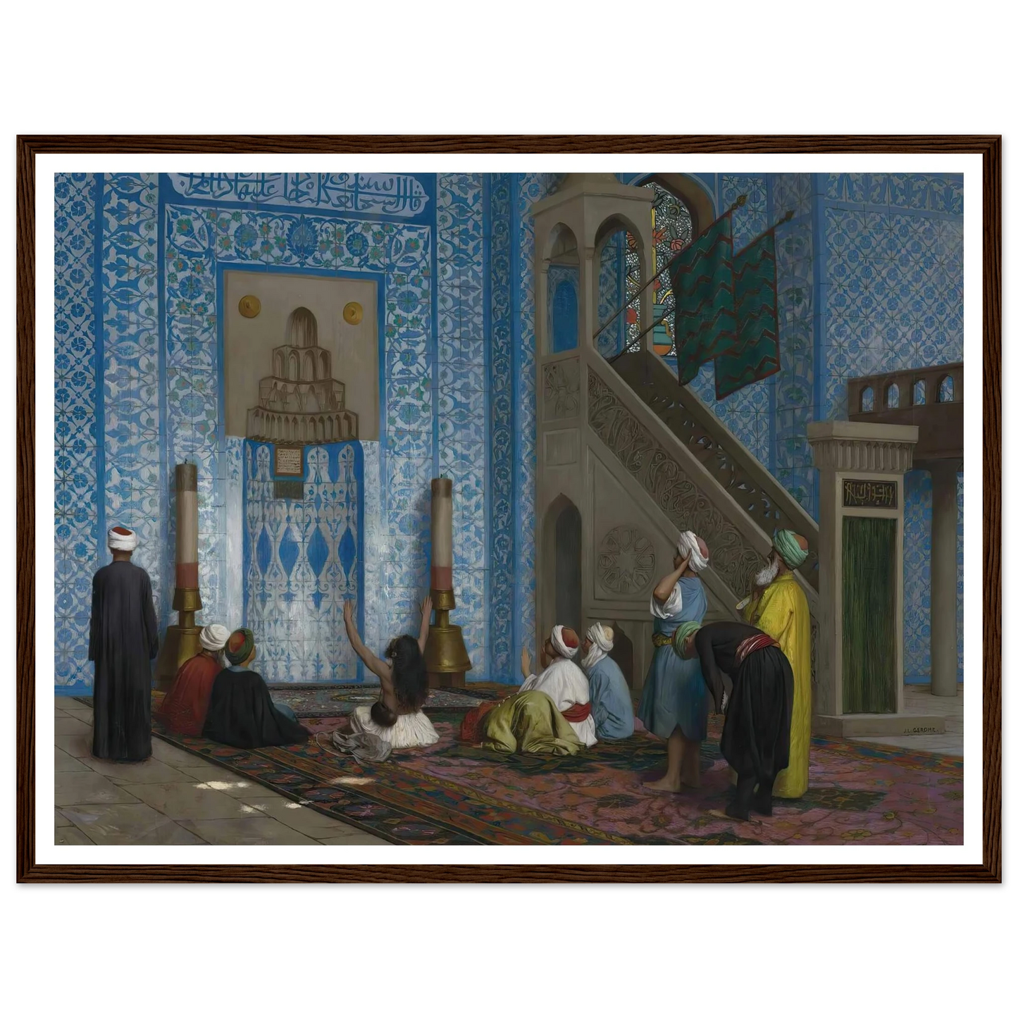 Rüstem Pasha Mosque, Istanbul Art Print | Jean Leon Gerome - Framed Poster - 30x40 cm / 12x16″ - Black frame