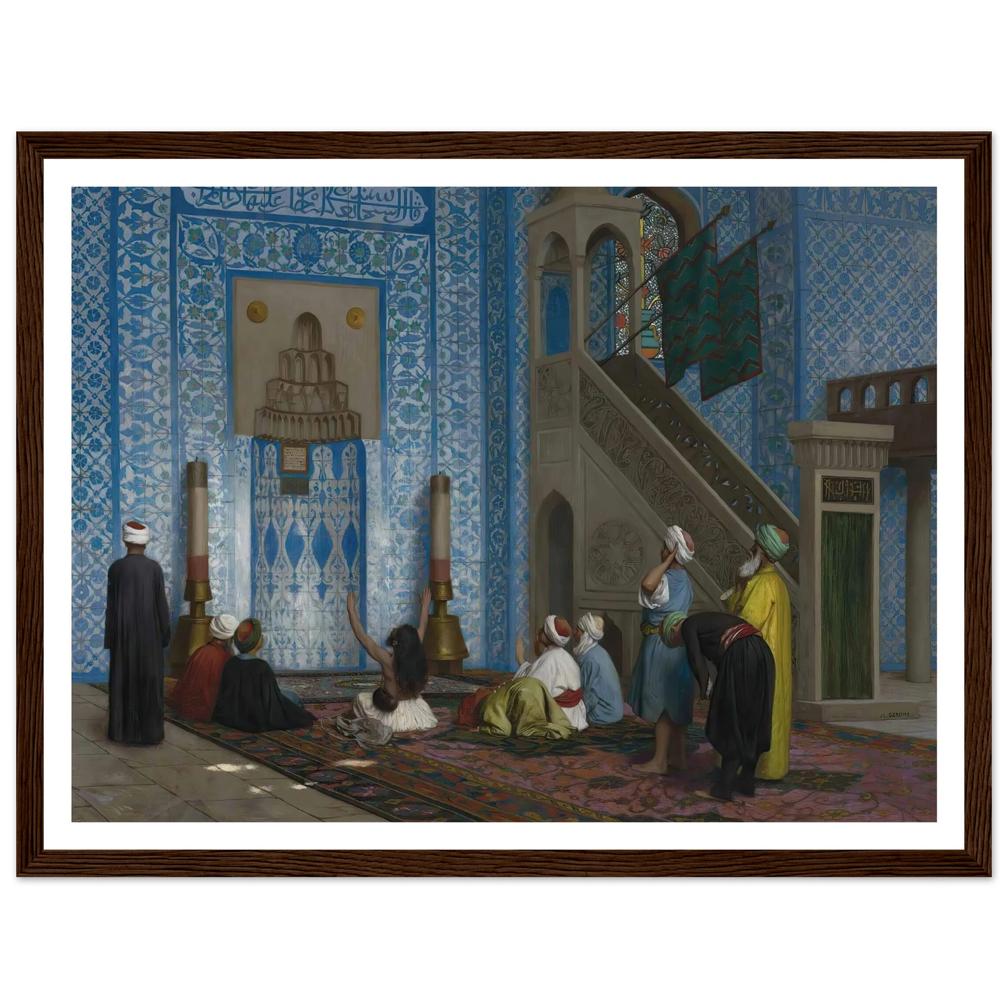 Rüstem Pasha Mosque, Istanbul Art Print | Jean Leon Gerome - Framed Poster - 30x40 cm / 12x16″ - Black frame