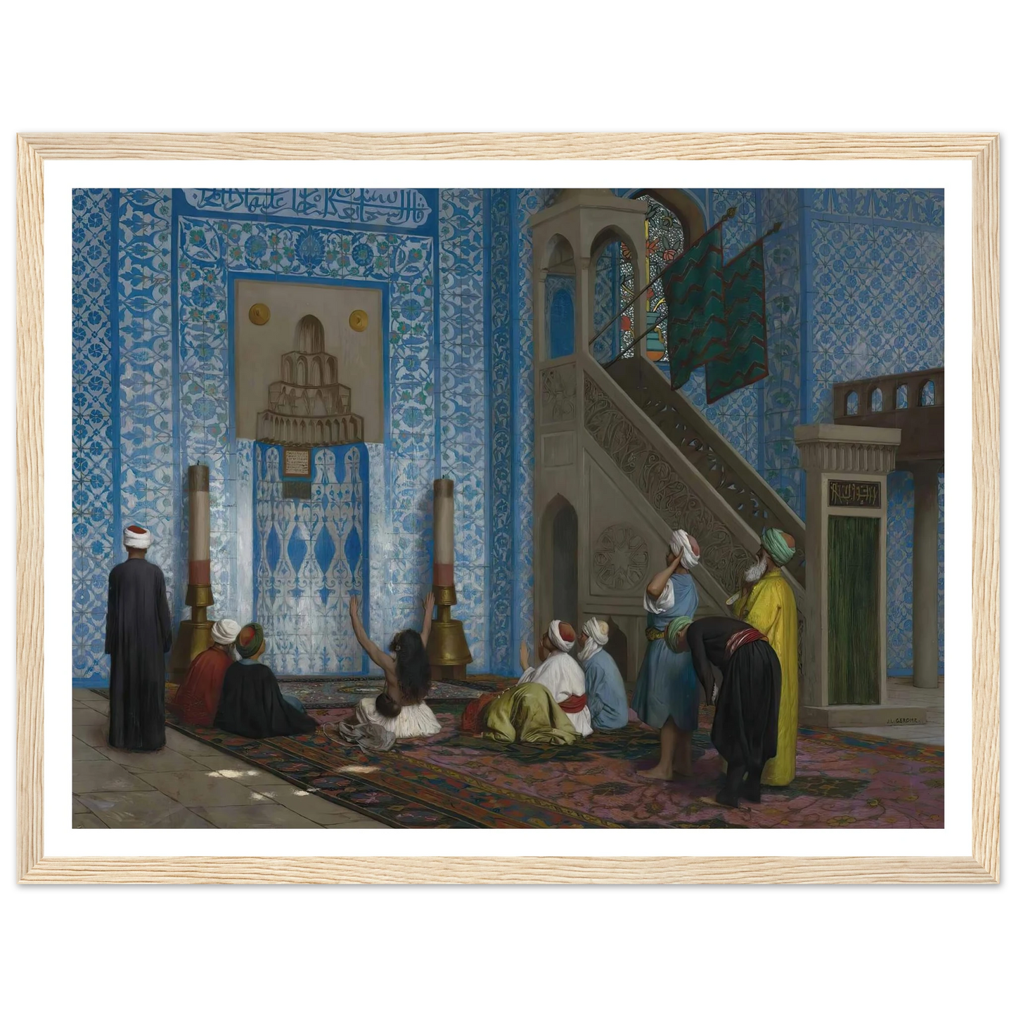 Rüstem Pasha Mosque, Istanbul Art Print | Jean Leon Gerome - Framed Poster - 30x40 cm / 12x16″ - Black frame