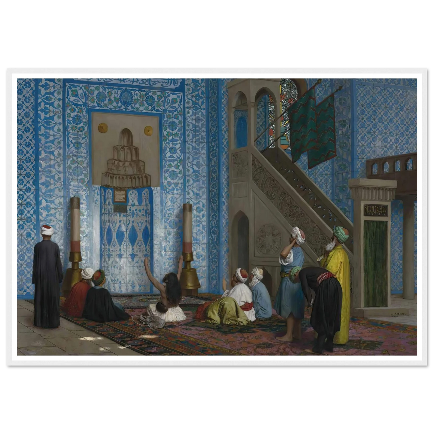 Rüstem Pasha Mosque, Istanbul Art Print | Jean Leon Gerome - Framed Poster - 30x40 cm / 12x16″ - Black frame