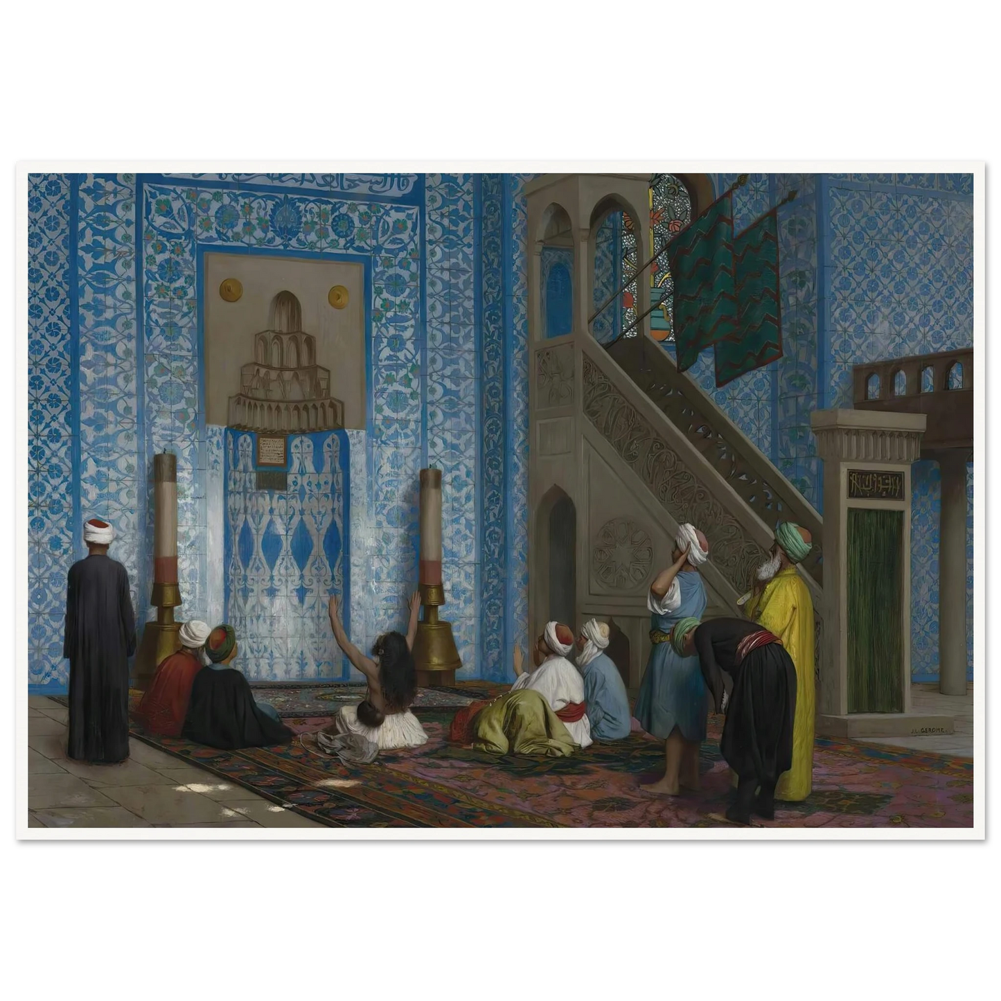 Rüstem Pasha Mosque, Istanbul Art Print | Jean Leon Gerome - Framed Poster - 30x40 cm / 12x16″ - Black frame