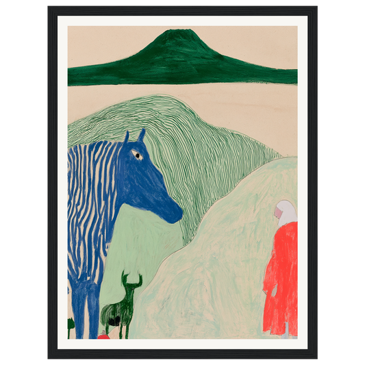 Blue Horse Dream — s0_framed_black