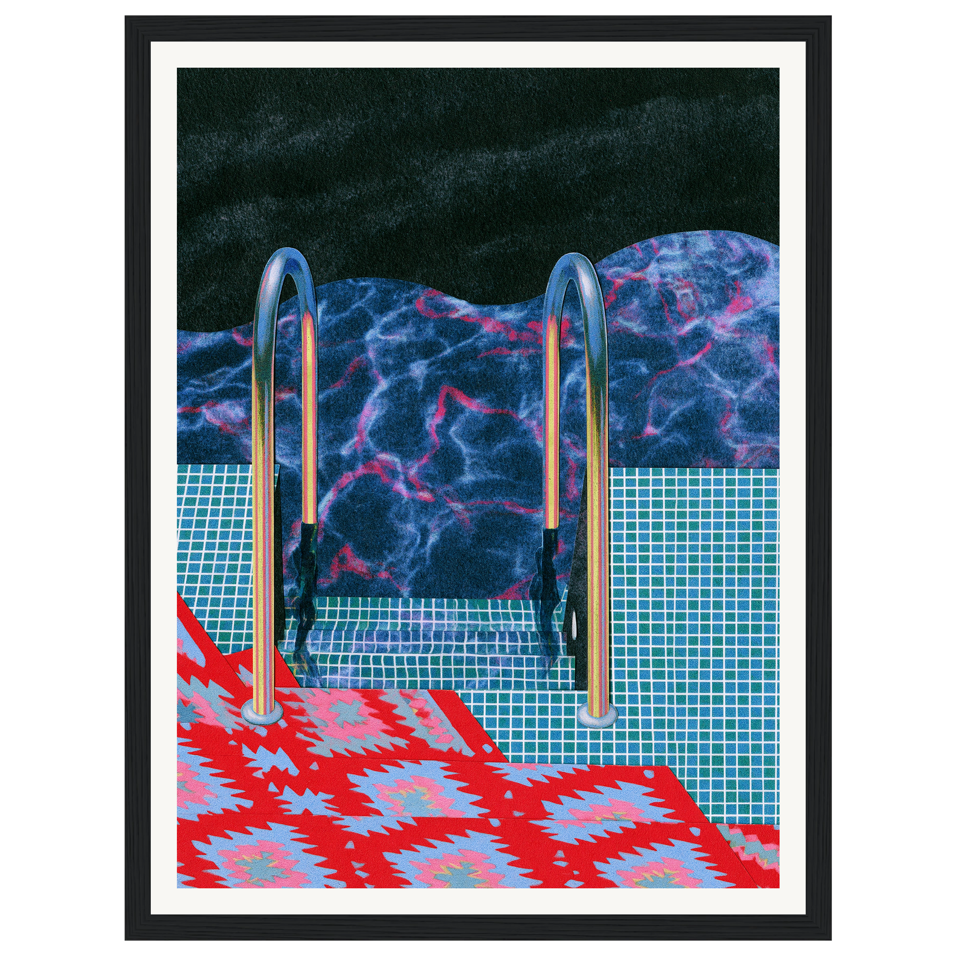 Summer Dip — s0_framed_black