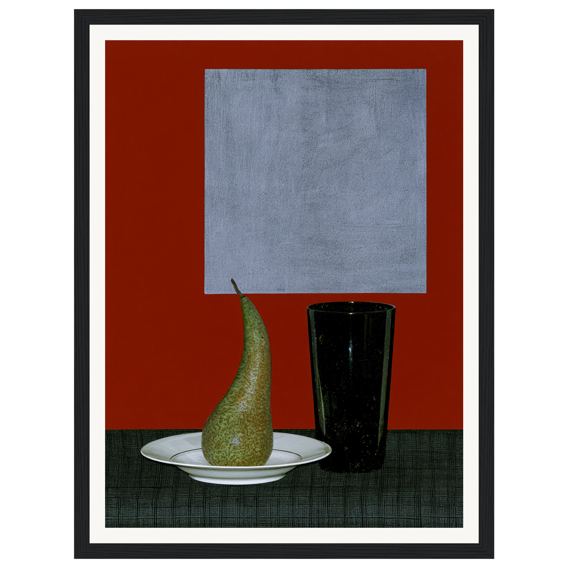 Still Life Pear — s0_framed_black