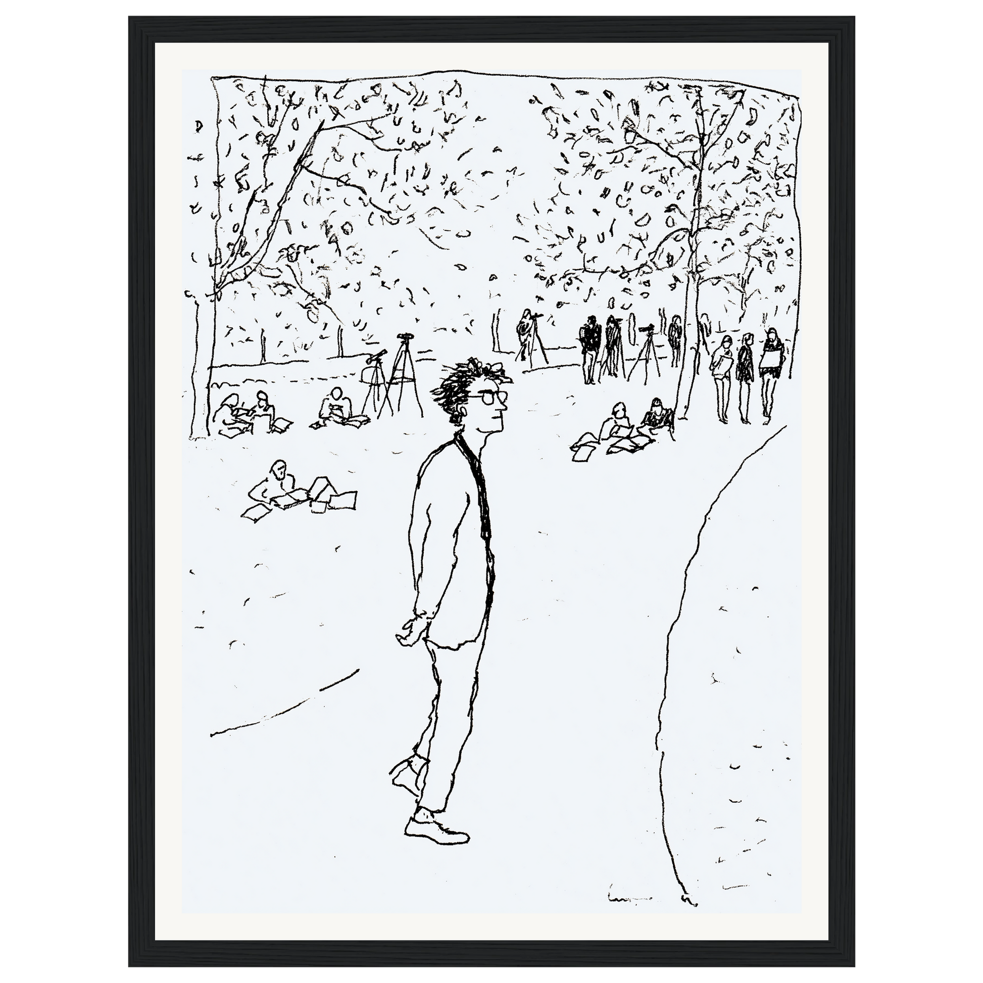 Quiet Park — s0_framed_black
