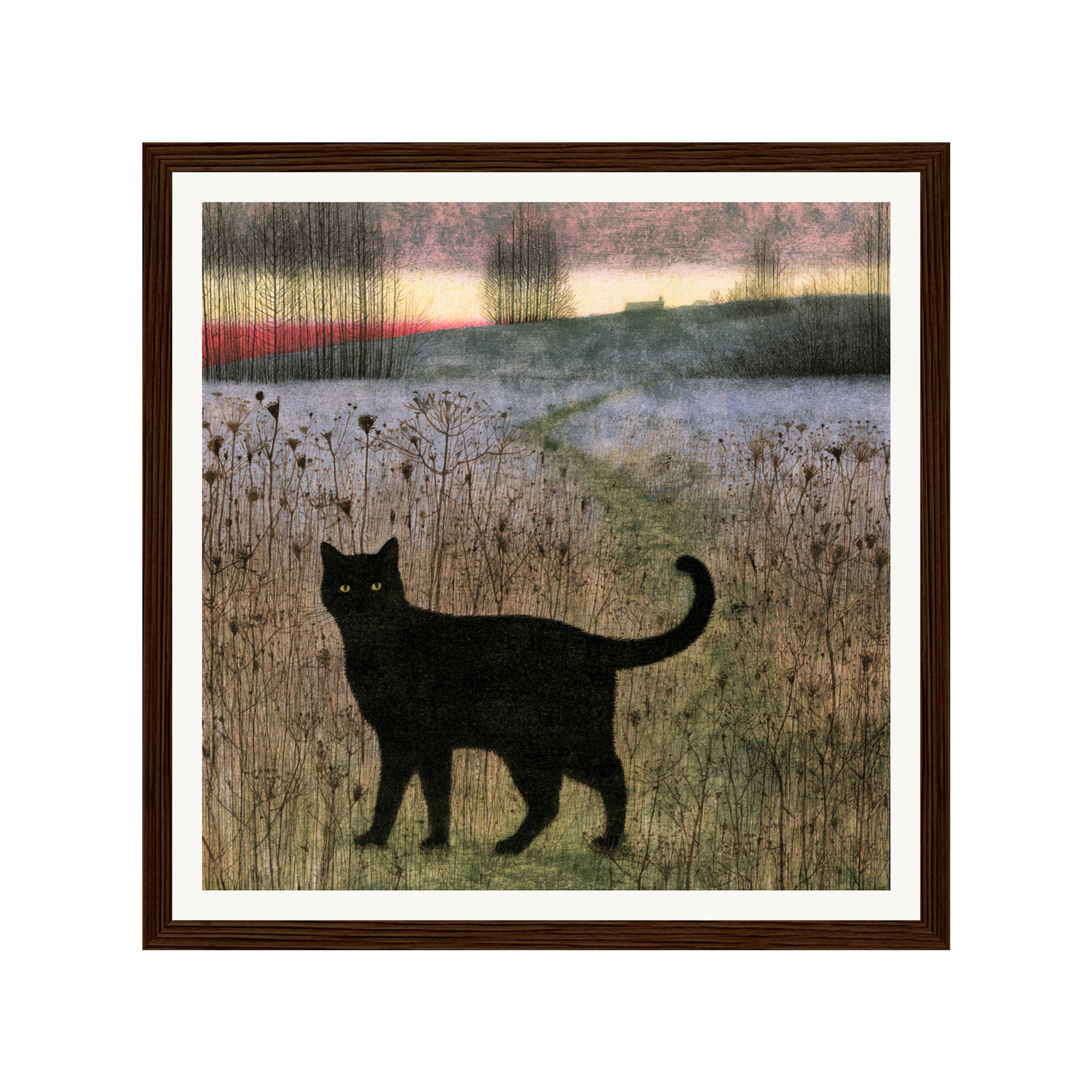 Evening Stroll — s0_framed_dark_wood
