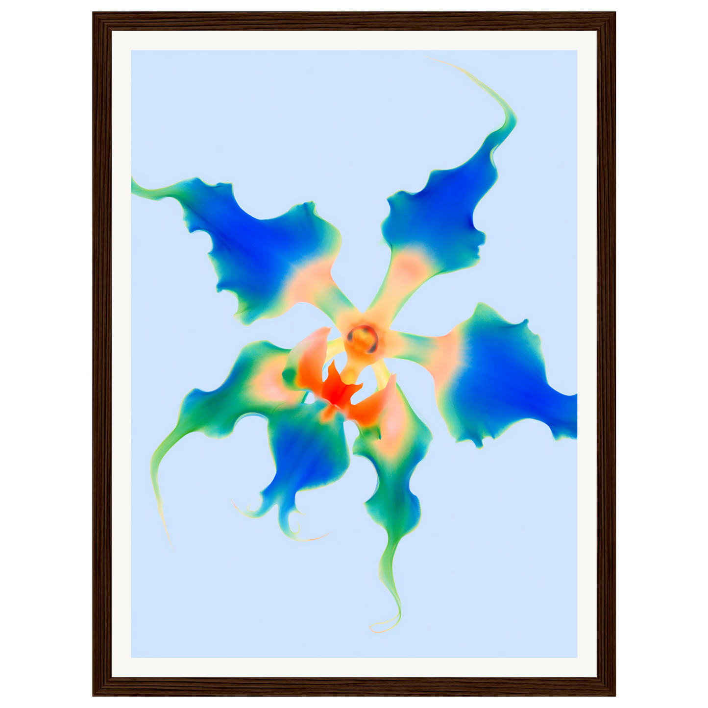 Ocean Bloom — s0_framed_dark_wood