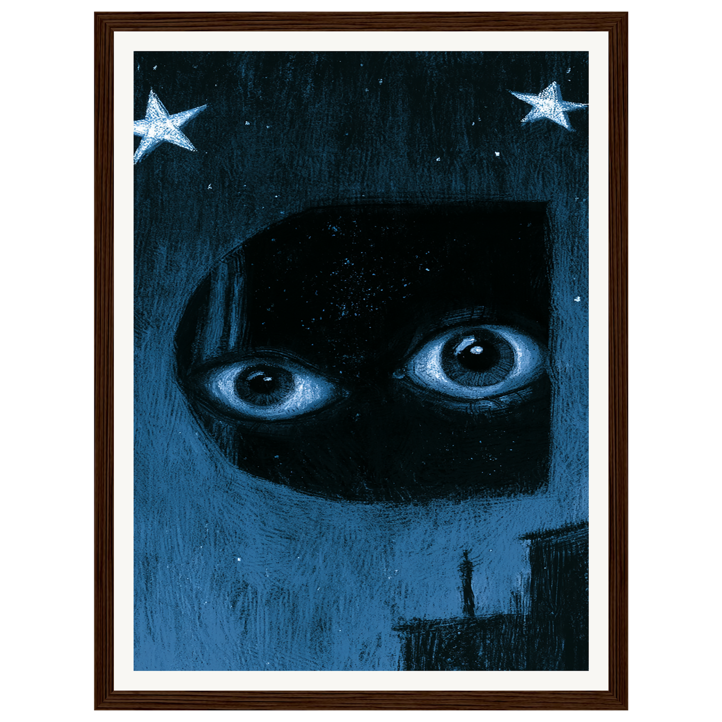 Quiet Watcher — s0_framed_dark_wood